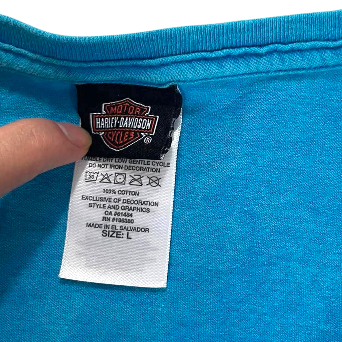 HARLEY DAVIDSON BLUE SHIRT (L)