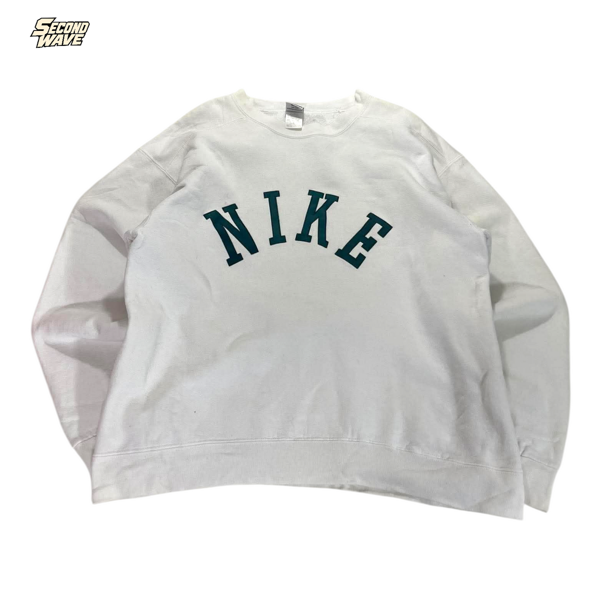 90S NIKE SPELLOUT WHITE CREWNECK (BEST FIT L)