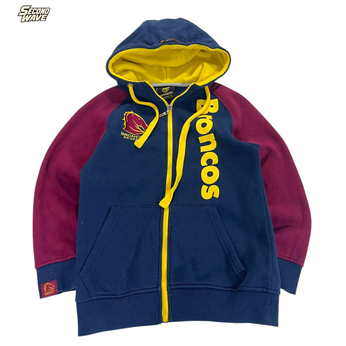 NRL BRONCOS ZIP UP HOODIE (10Y)