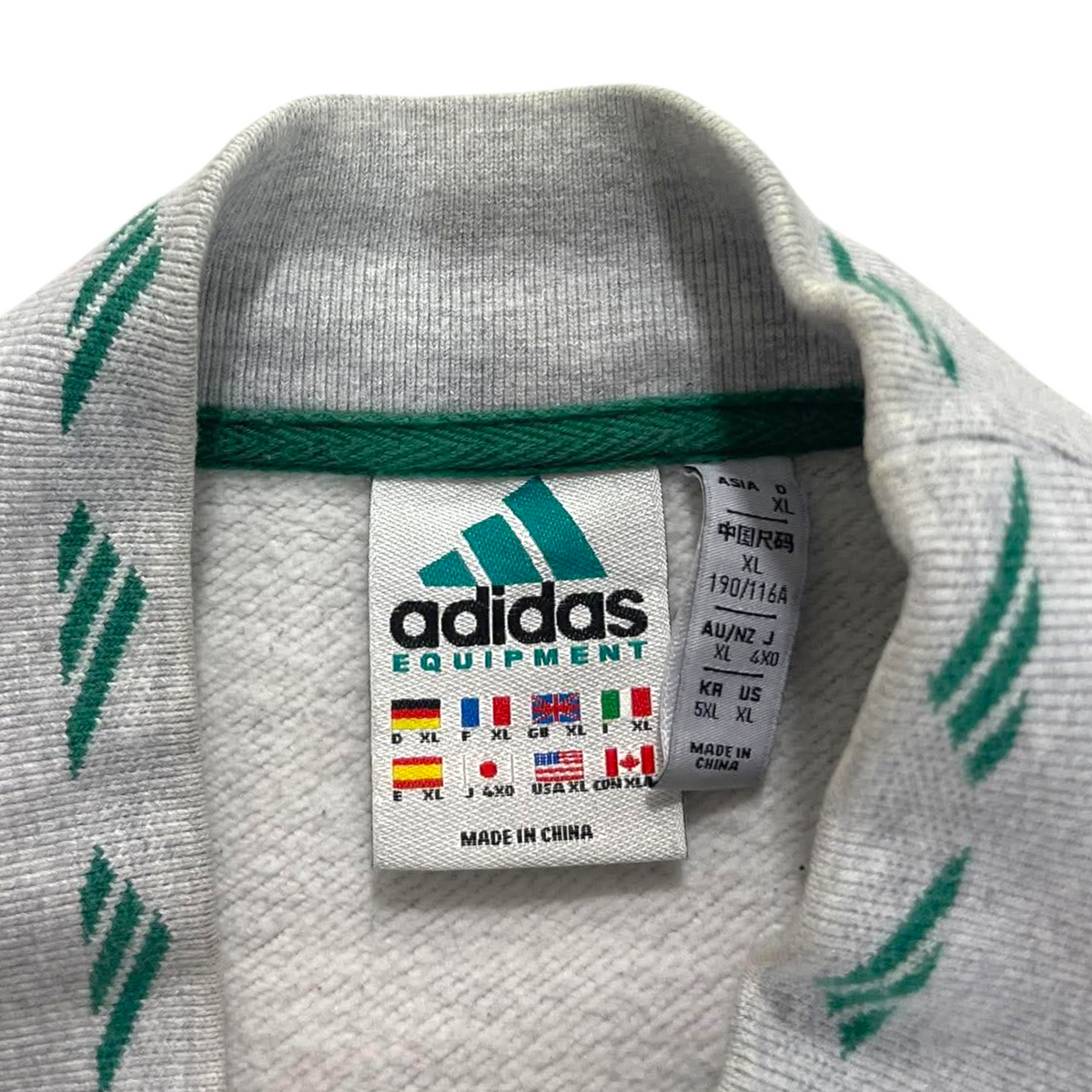 ADIDAS EQUIPMENT GRAY CREWNECK (XL)