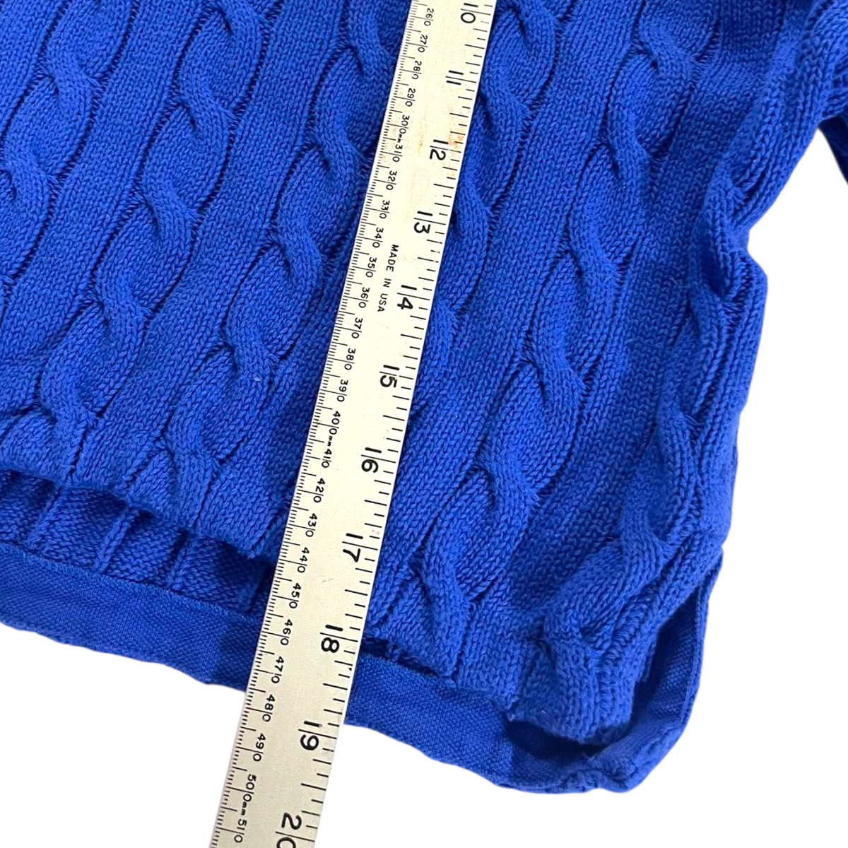 POLO RALPH LAUREN CABLE KNIT CROPPED (M)