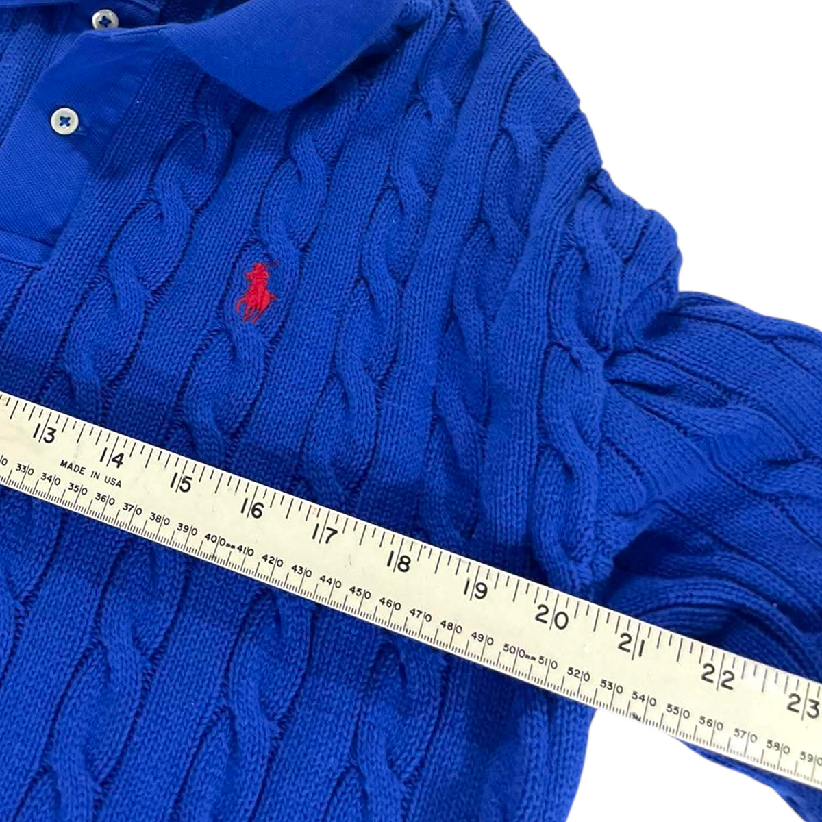 POLO RALPH LAUREN CABLE KNIT CROPPED (M)