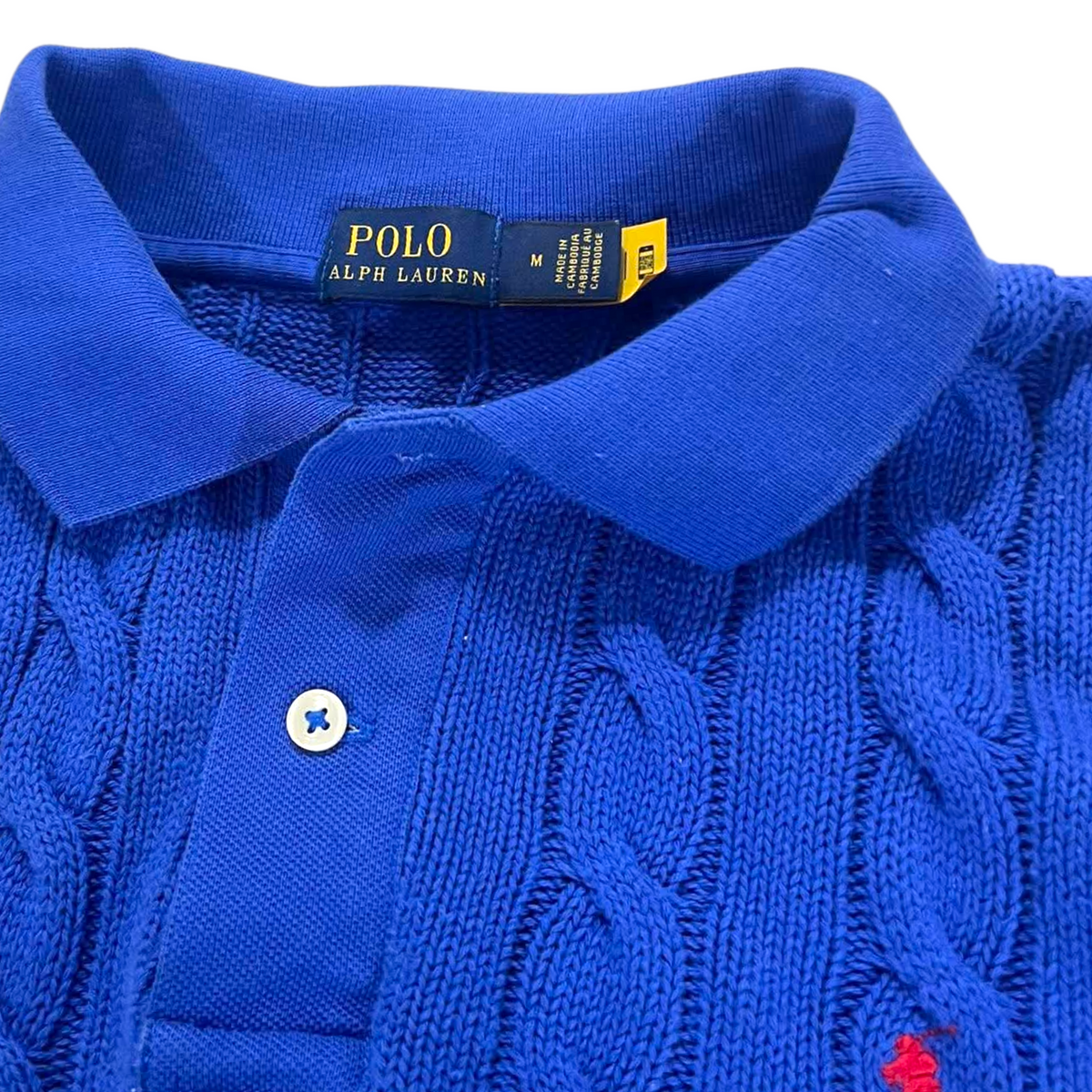 POLO RALPH LAUREN CABLE KNIT CROPPED (M)