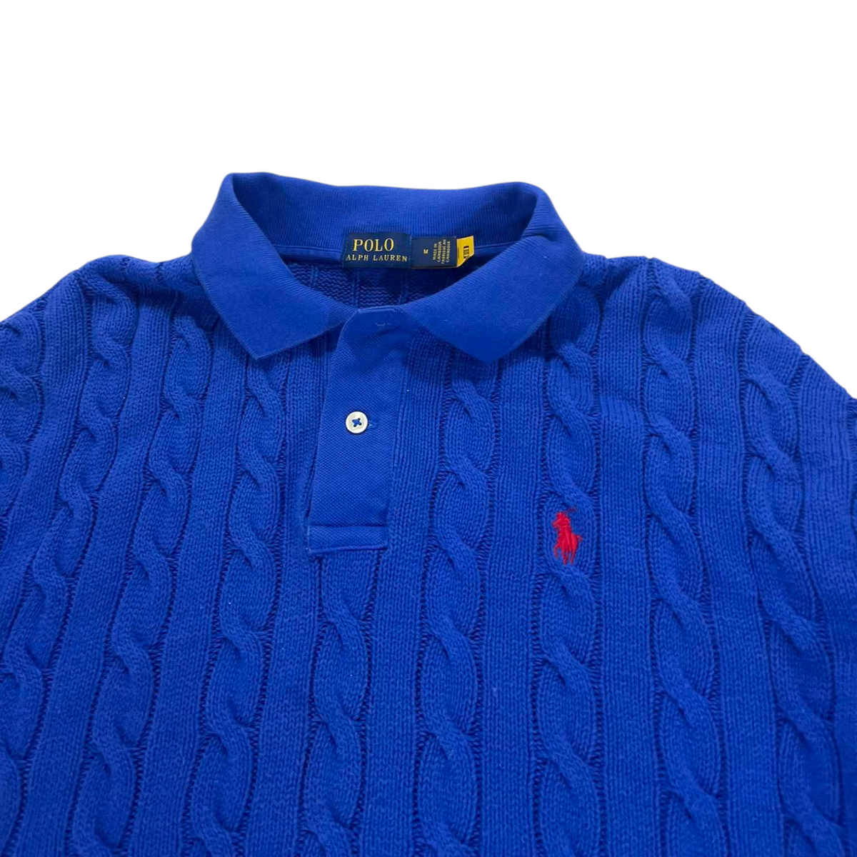 POLO RALPH LAUREN CABLE KNIT CROPPED (M)