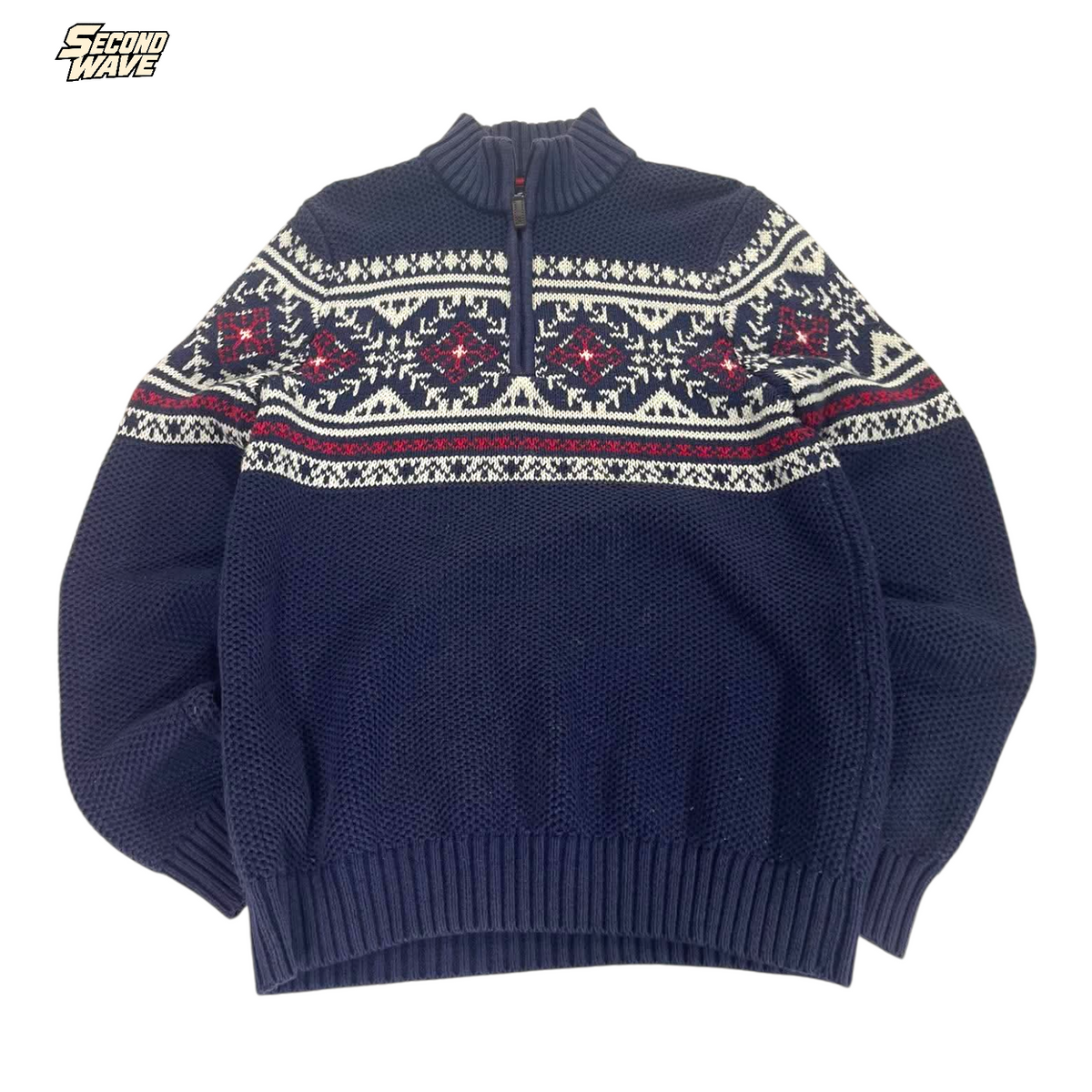 IZOD NAVY BLUE SWEATER (S - M)