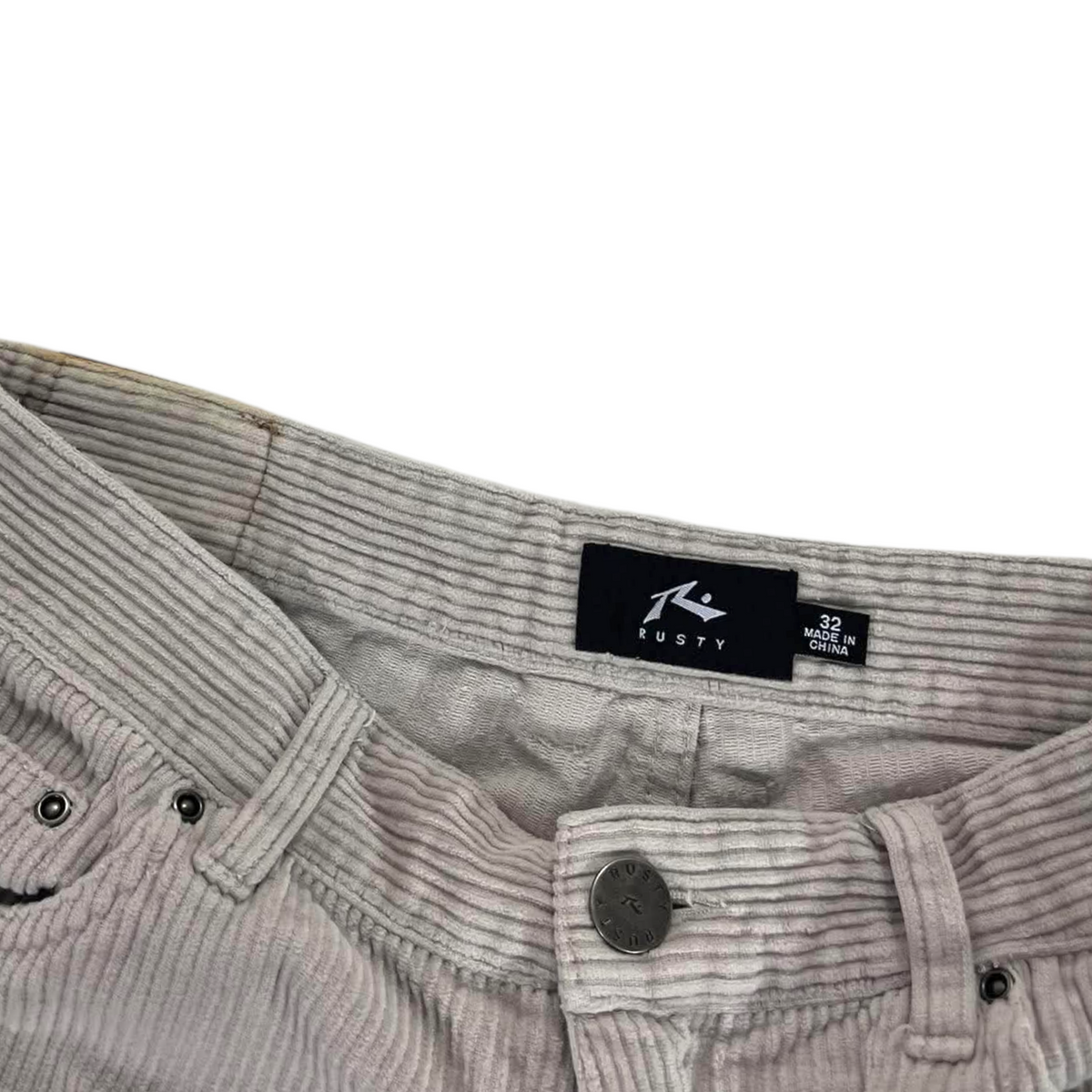 RUSTY GRAY CORDUROY PANTS (32)