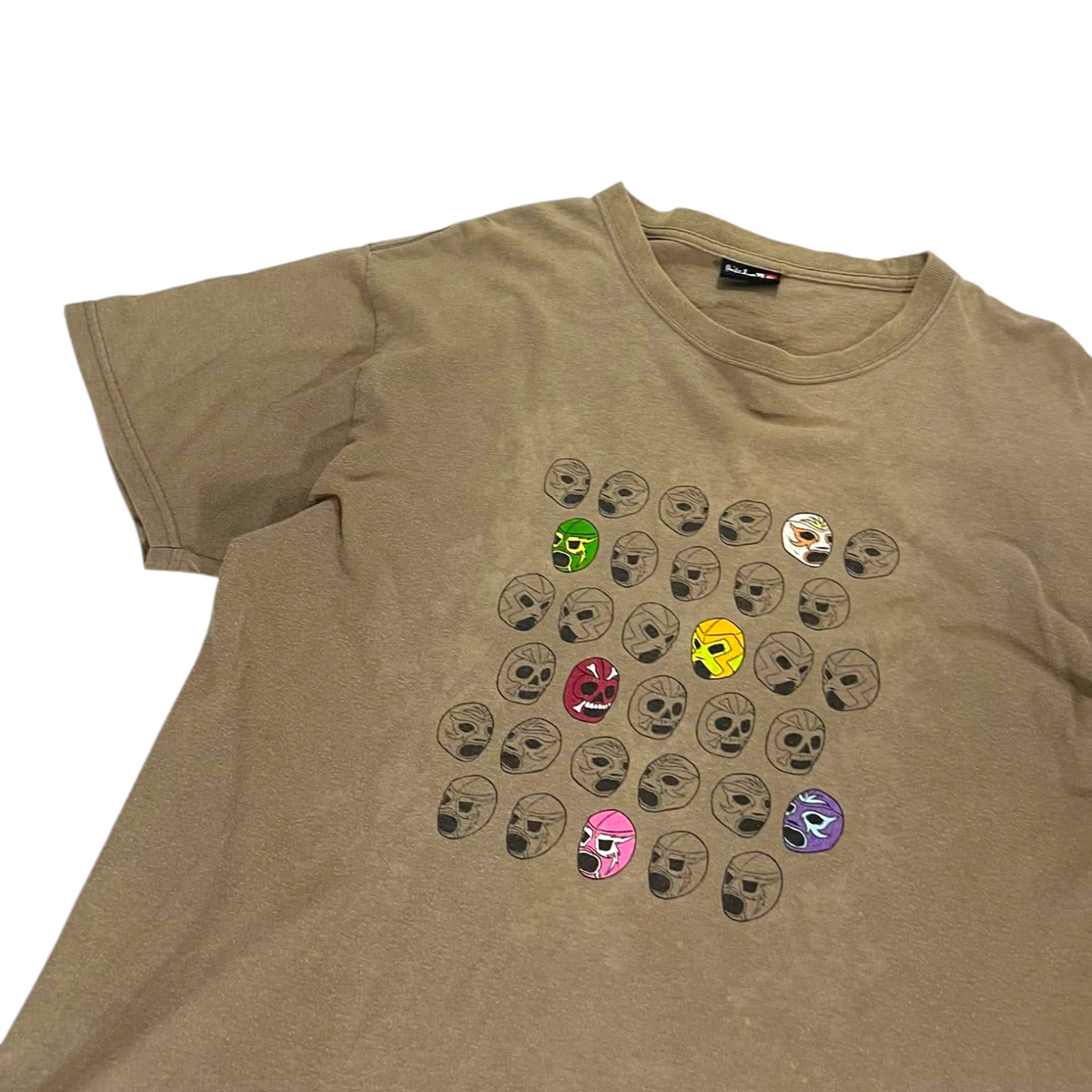 QUIKSILVER TAN GRAPHIC TEE (M)