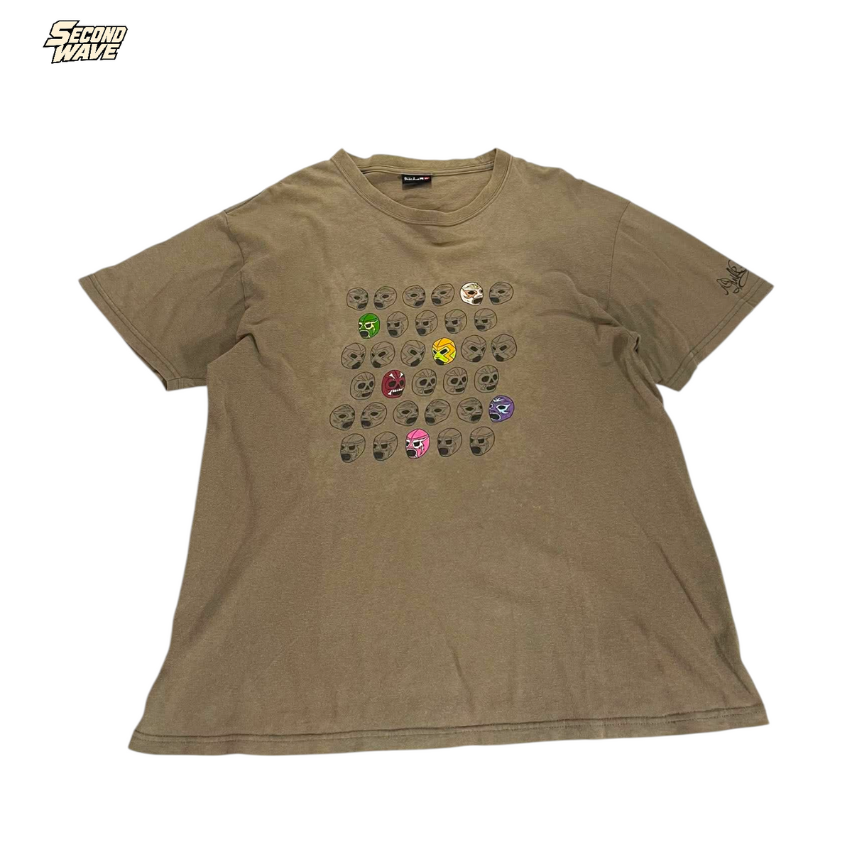 QUIKSILVER TAN GRAPHIC TEE (M)