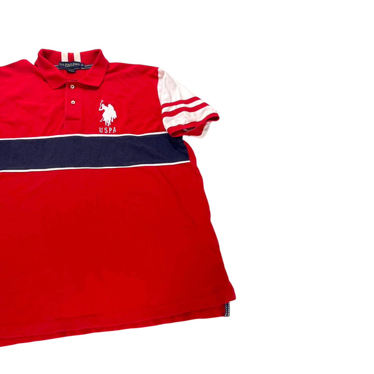U.S. POLO ASSN. RED COTTON POLO SHIRT (XL)