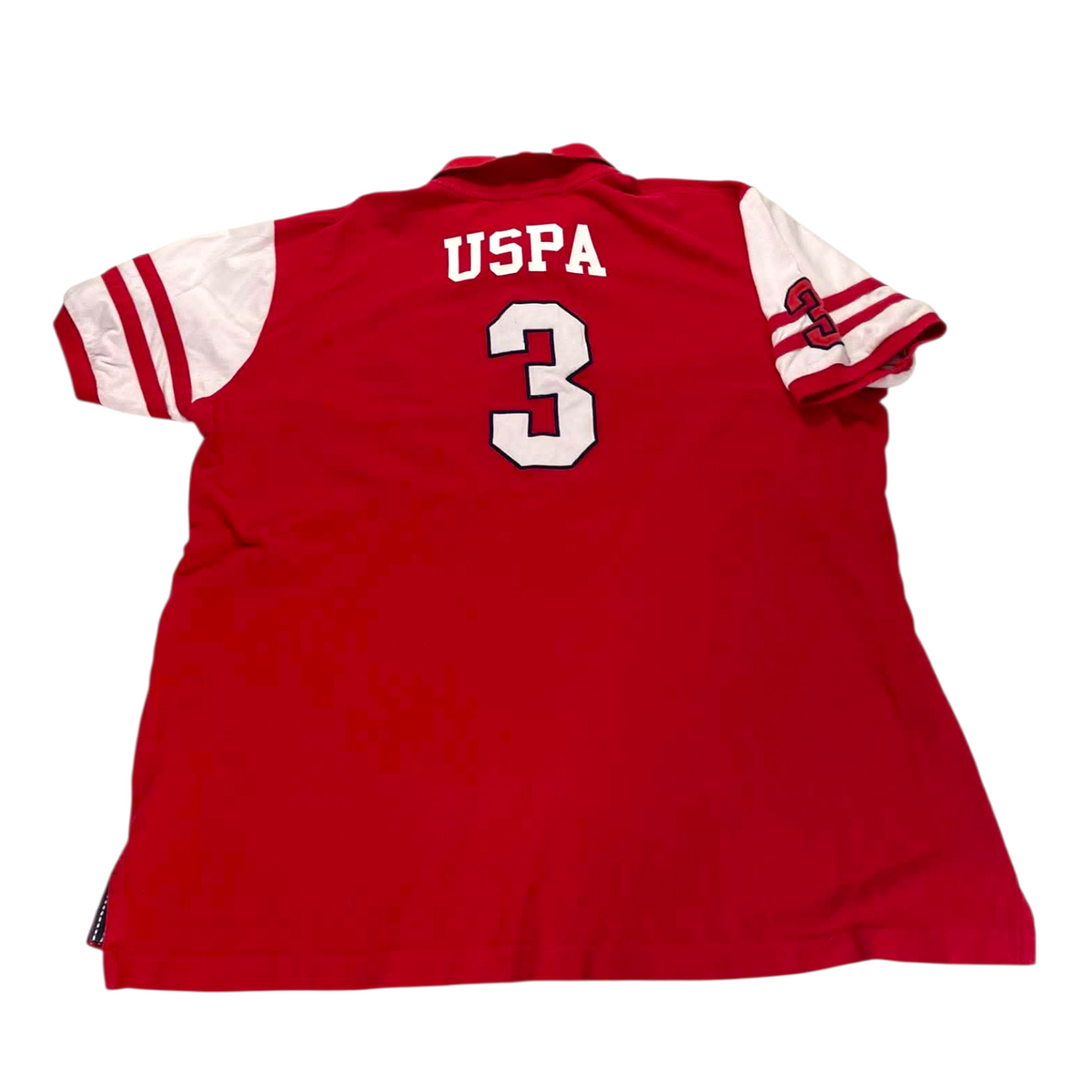 U.S. POLO ASSN. RED COTTON POLO SHIRT (XL)