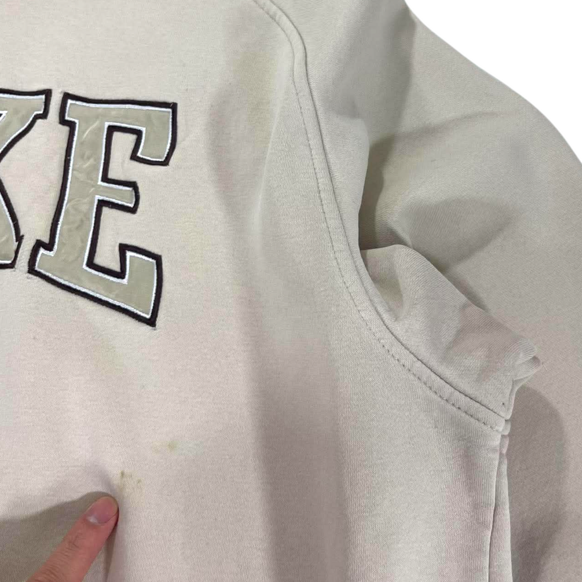 NIKE BEIGE SPELLOUT HOODIE (L - XL)