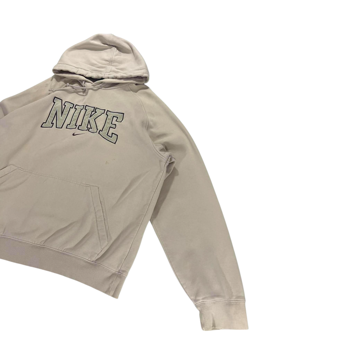 NIKE BEIGE SPELLOUT HOODIE (L - XL)