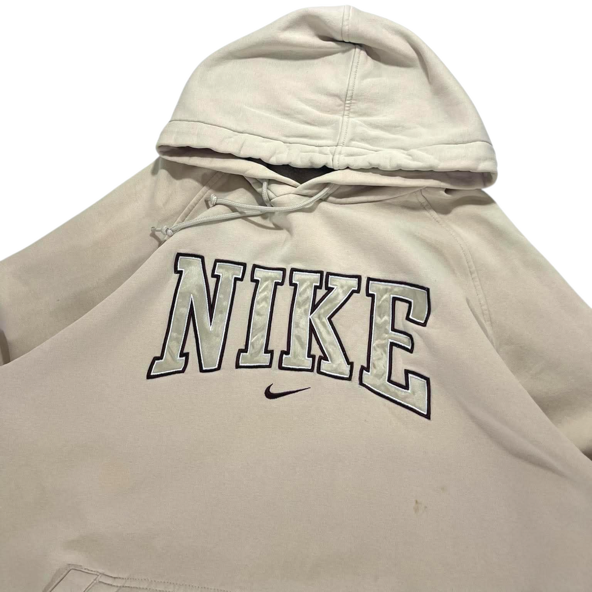 NIKE BEIGE SPELLOUT HOODIE (L - XL)