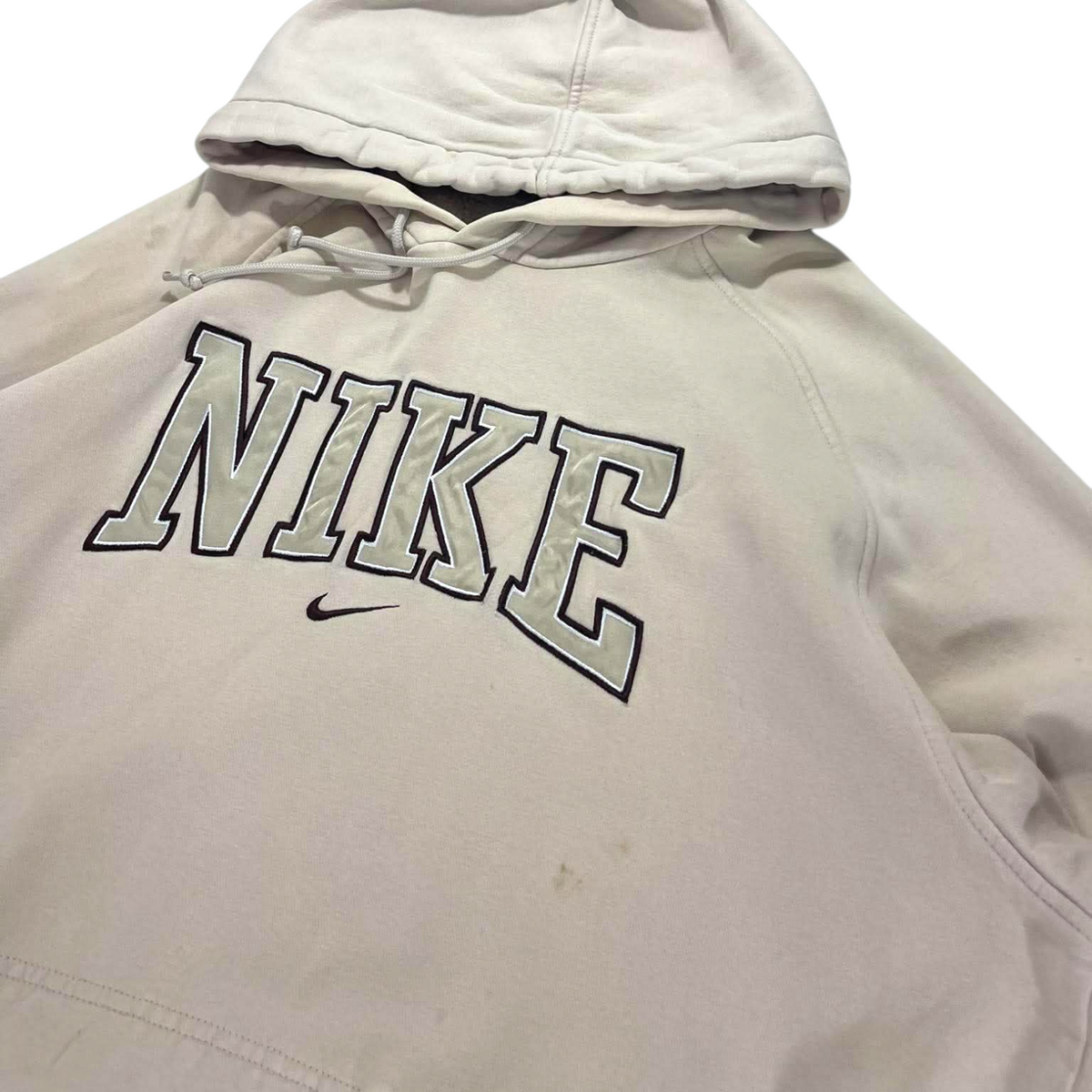 NIKE BEIGE SPELLOUT HOODIE (L - XL)