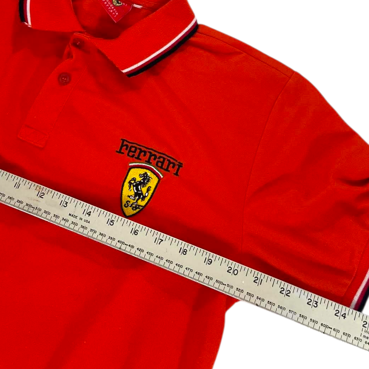 FERRARI RED POLO SHIRT (L)