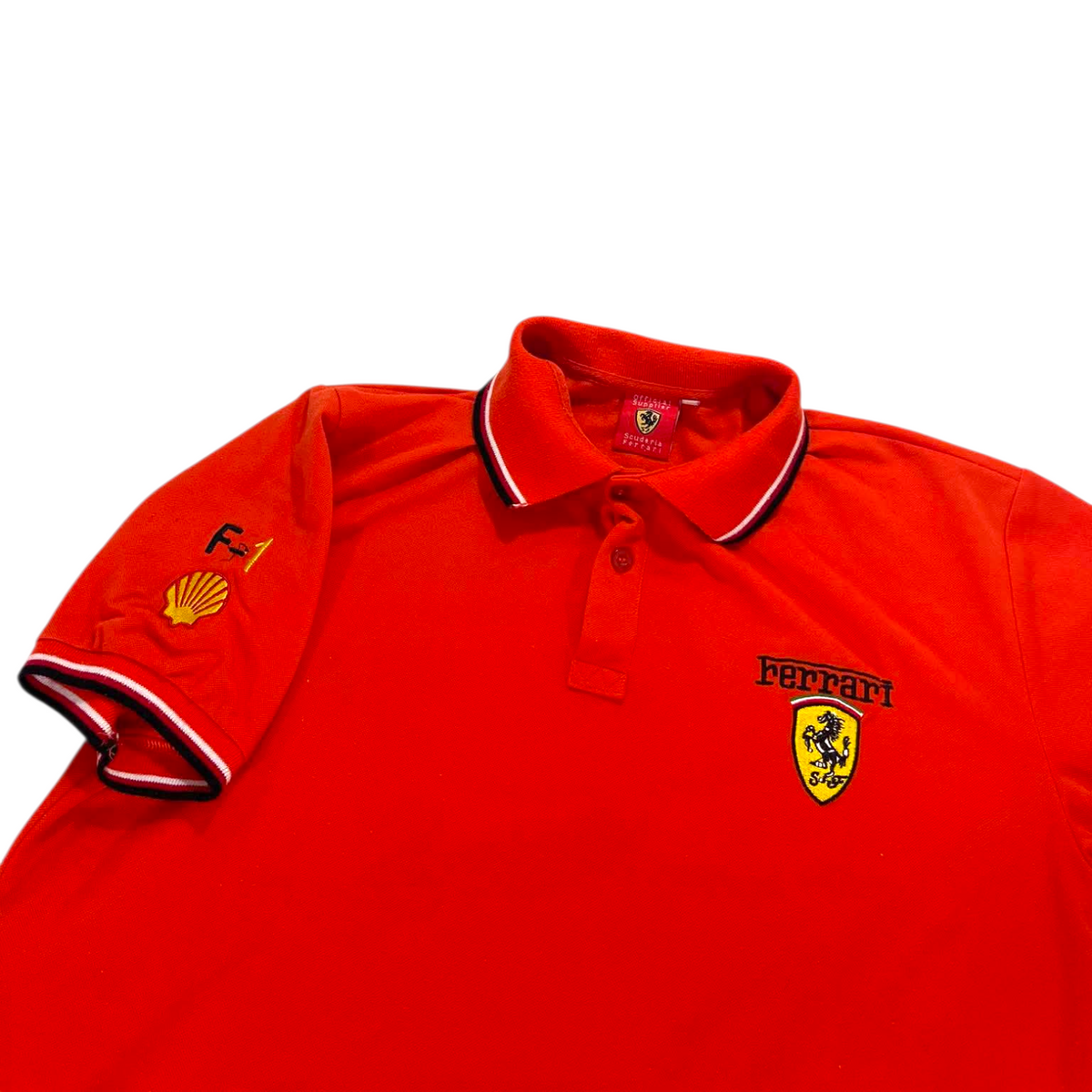 FERRARI RED POLO SHIRT (L)