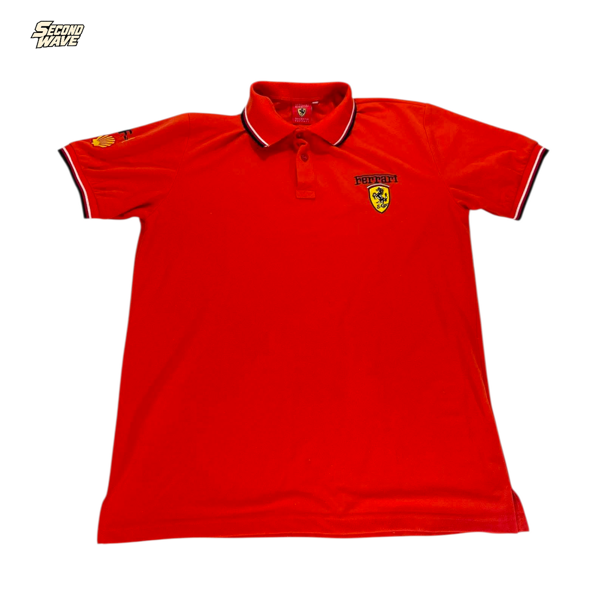 FERRARI RED POLO SHIRT (L)