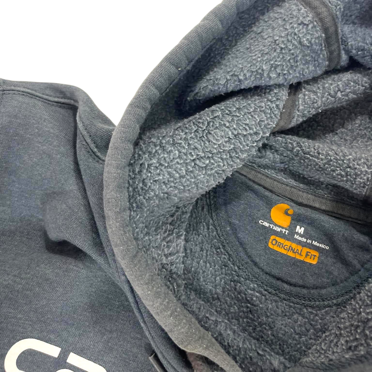 CARHARTT GREY HOODIE (BEST FIT L)