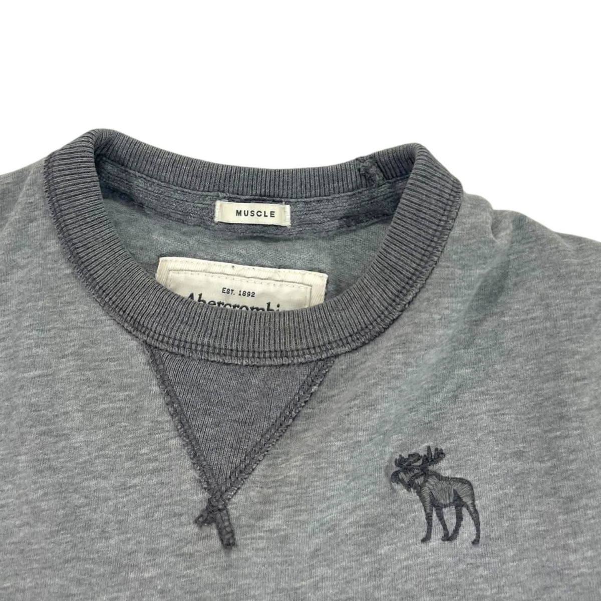 Y2K ABERCROMBIE & FITCH GRAY CREWNECK (S - M)