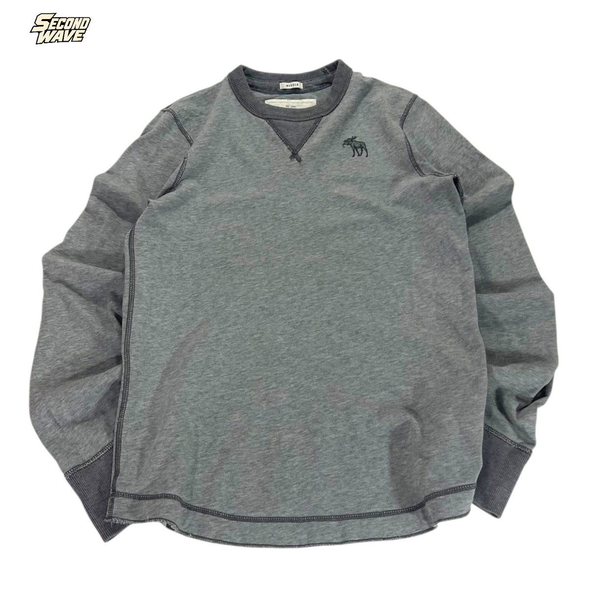 Y2K ABERCROMBIE & FITCH GRAY CREWNECK (S - M)