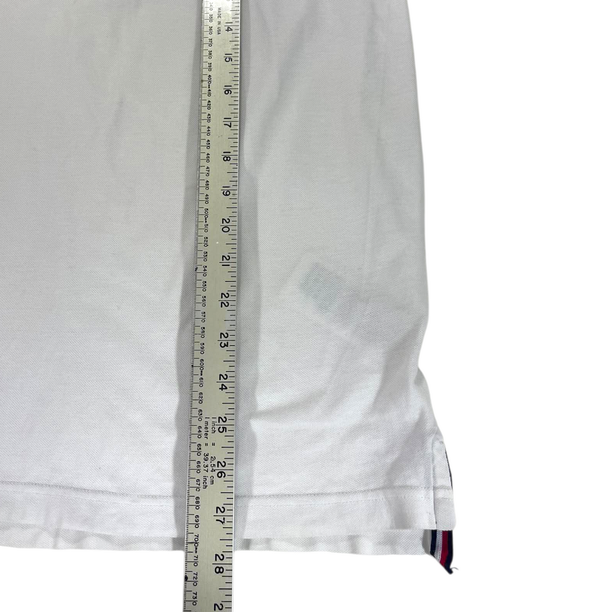 TOMMY HILFIGER WHITE POLO SHIRT (L)