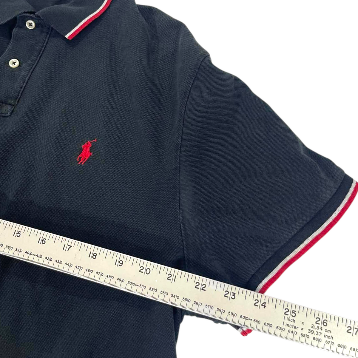 POLO RALPH LAUREN BLACK POLO SHIRT (BEST FIT L)