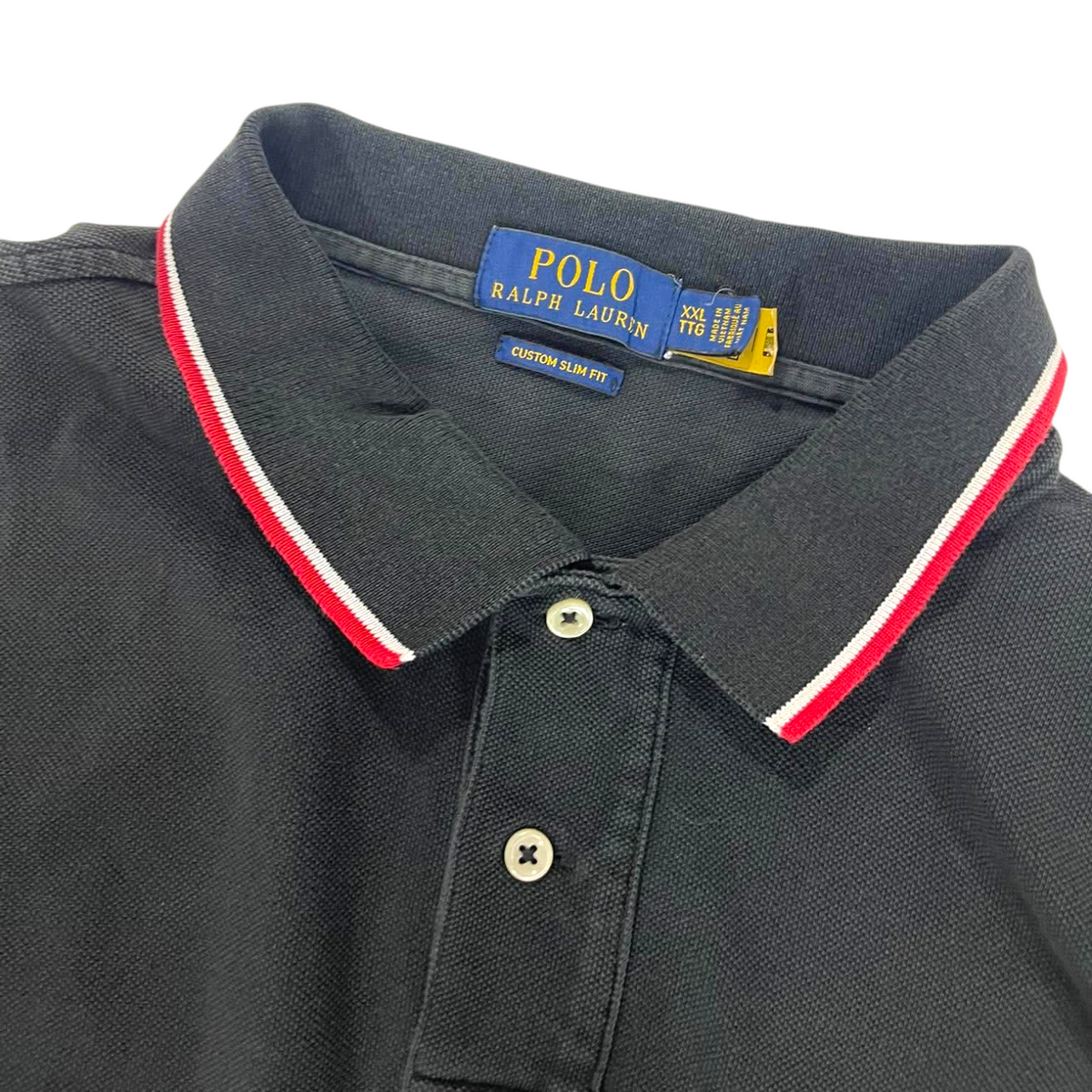 POLO RALPH LAUREN BLACK POLO SHIRT (BEST FIT L)