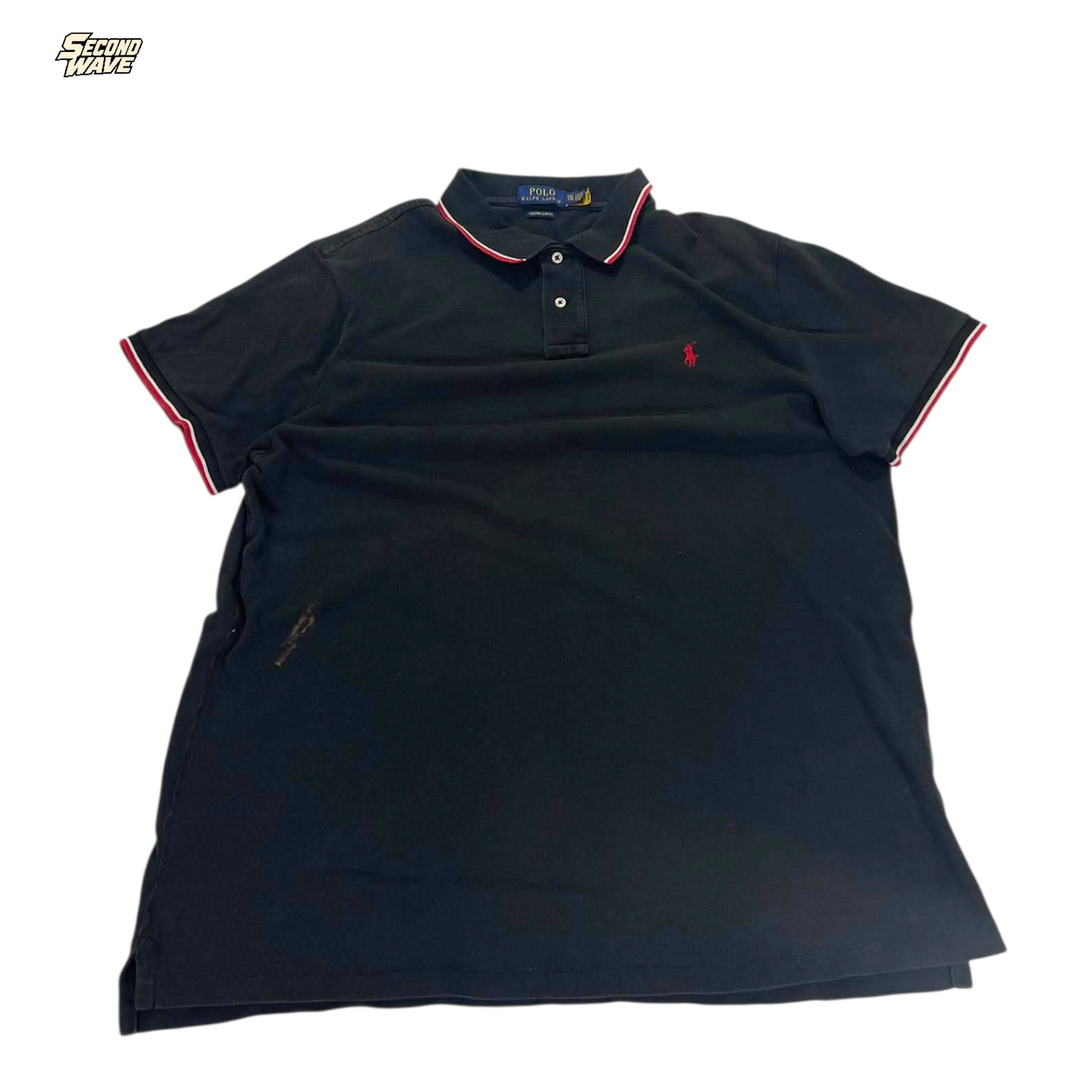 POLO RALPH LAUREN BLACK POLO SHIRT (BEST FIT L)