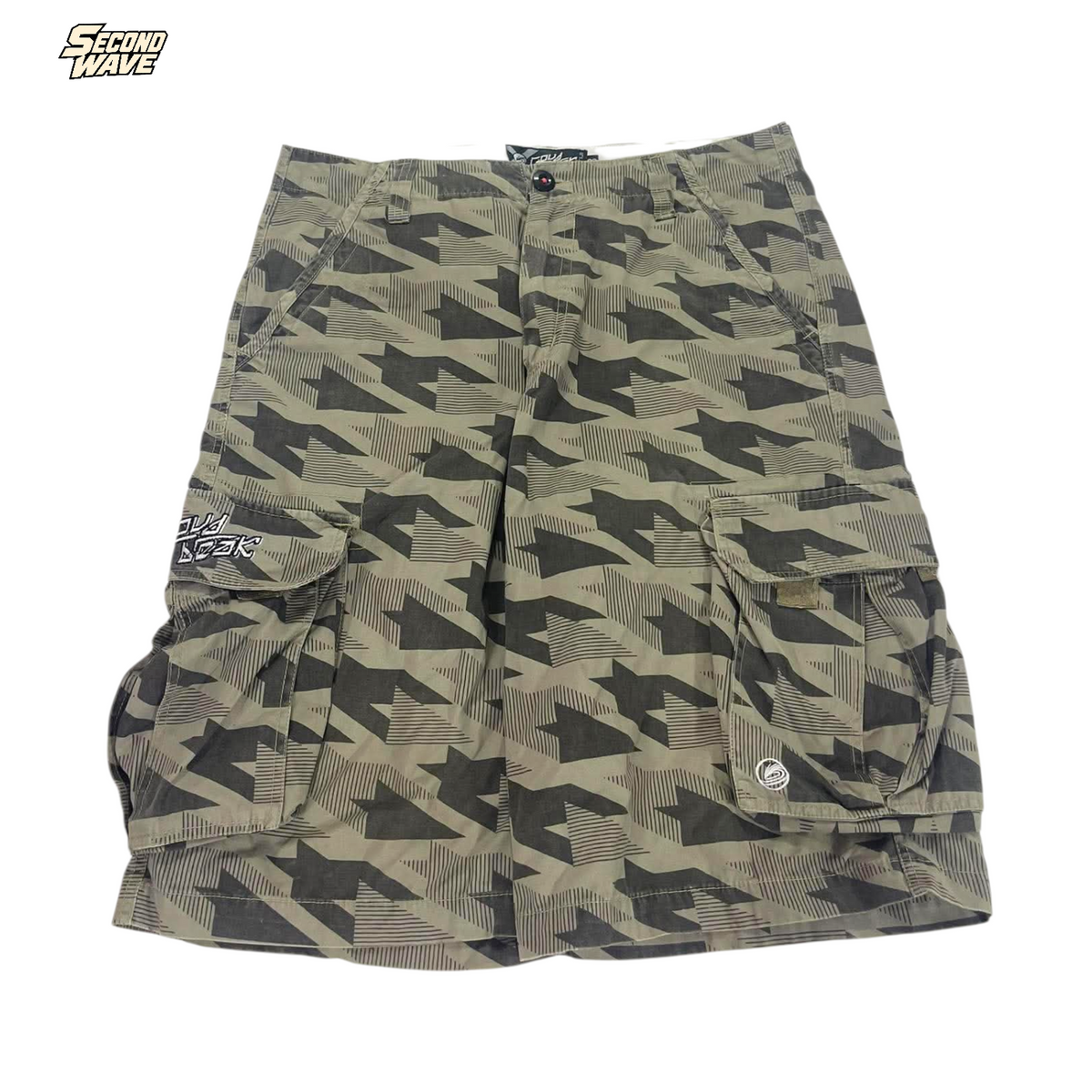 Y2K CLOUD BEAK CAMO CARGO SHORTS (30 (32'))