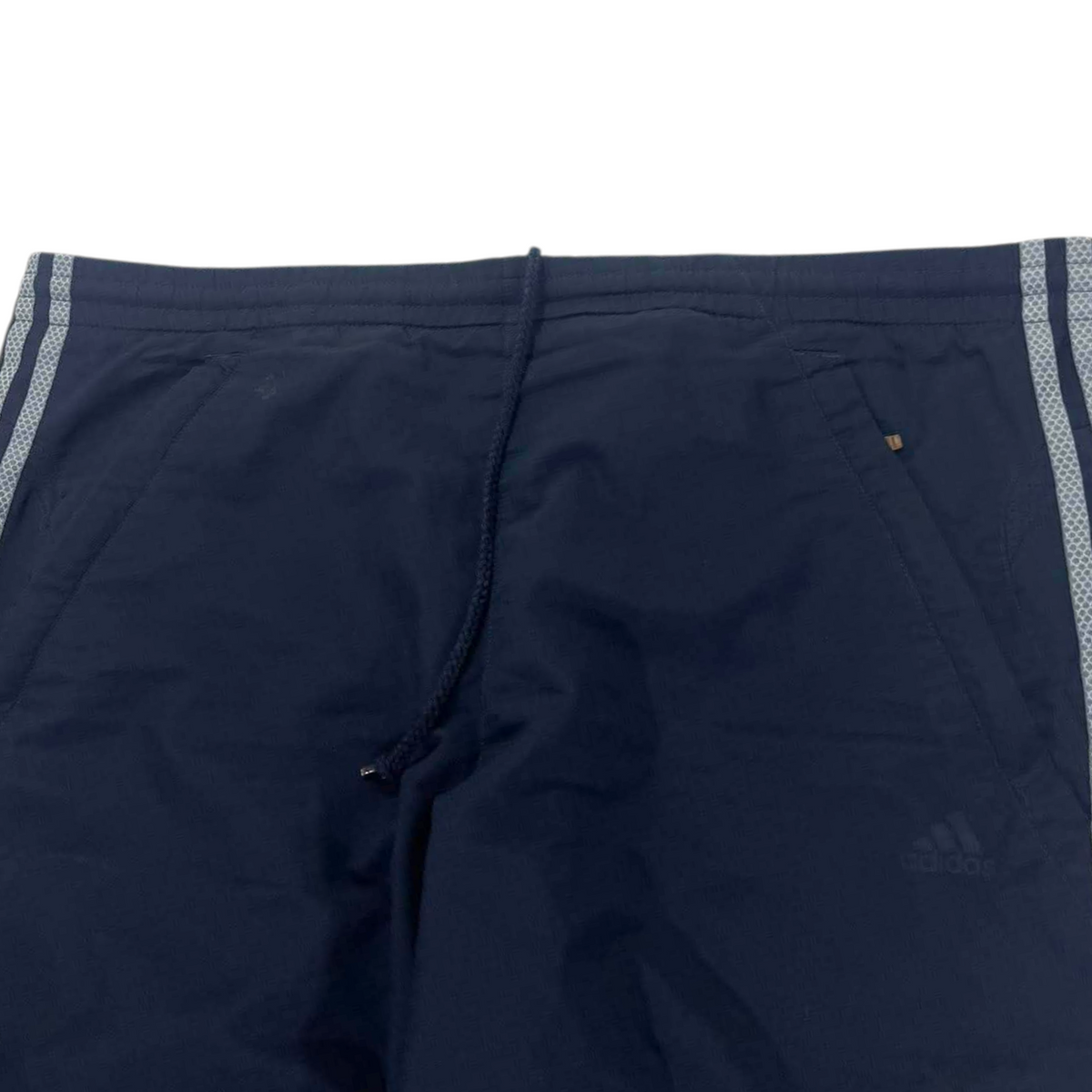 ADIDAS NAVY BLUE BAGGY TRACK PANTS¹ (L)