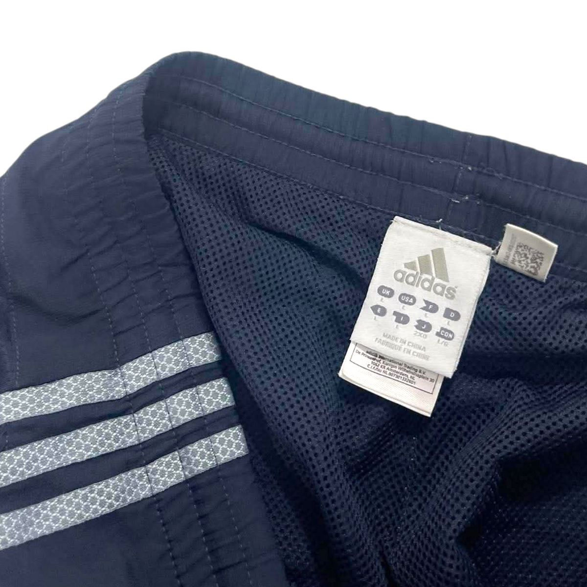 ADIDAS NAVY BLUE BAGGY TRACK PANTS¹ (L)