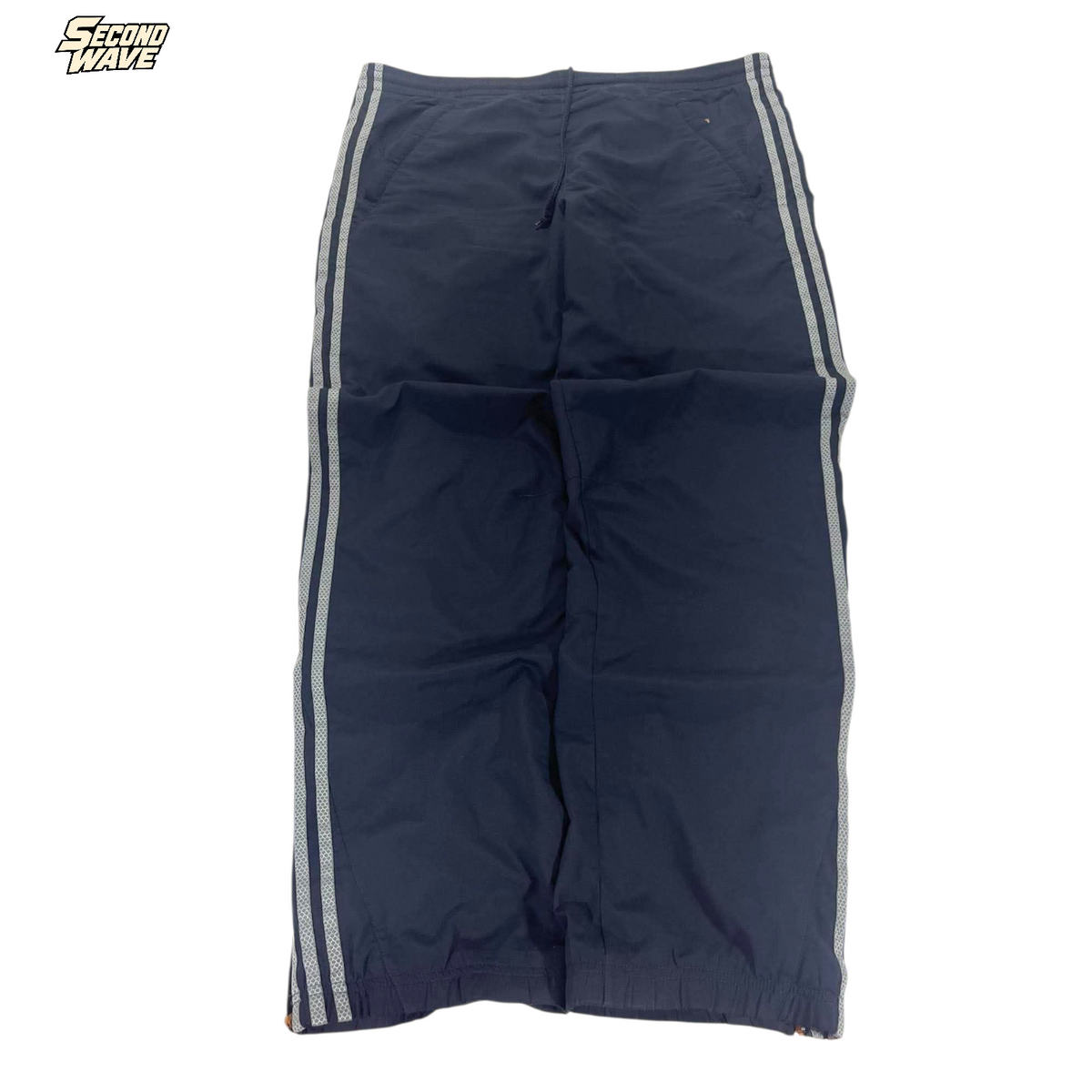 ADIDAS NAVY BLUE BAGGY TRACK PANTS¹ (L)