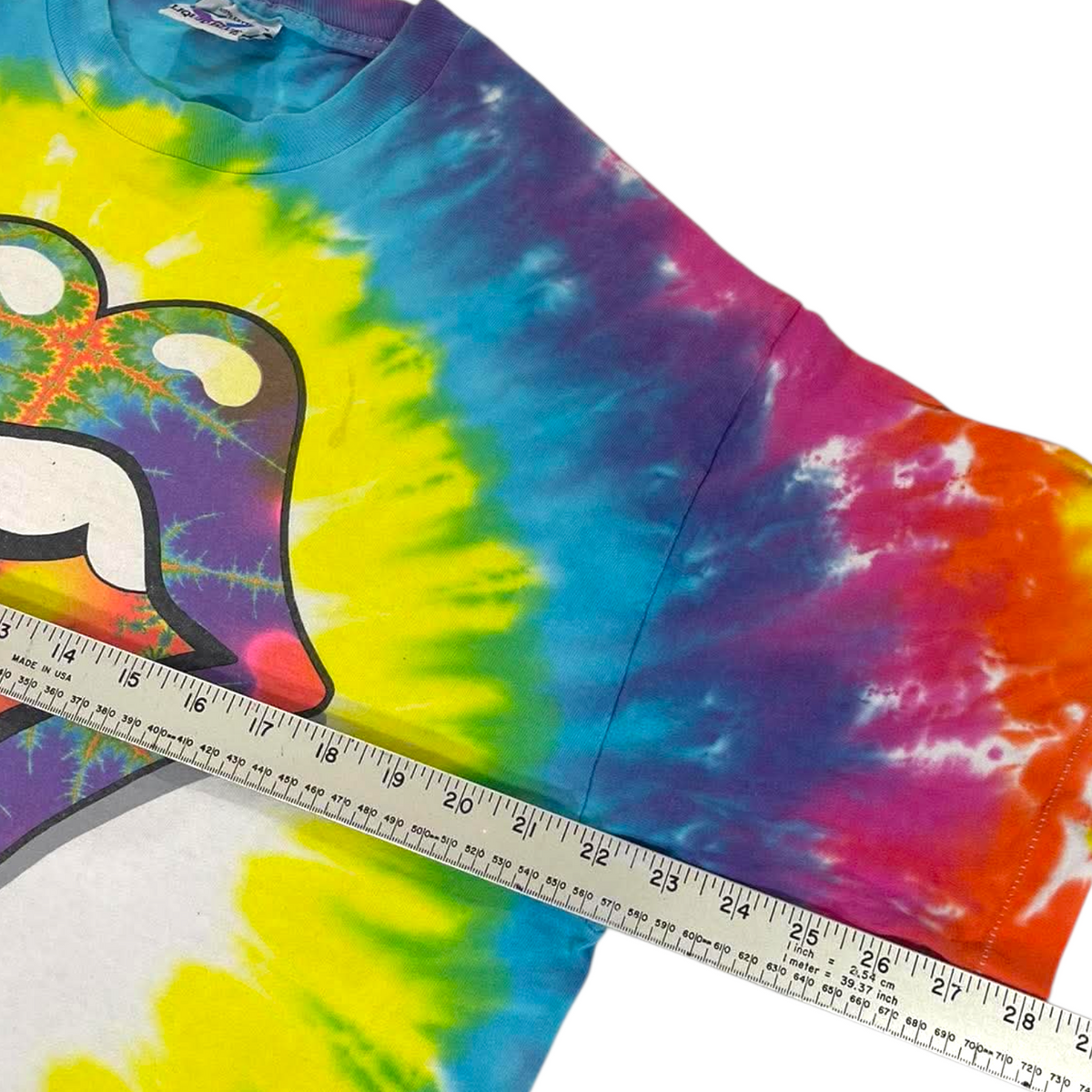 VINTAGE SINGLE STITCHED ROLLING STONE TIE DYE SHIRT (XL)