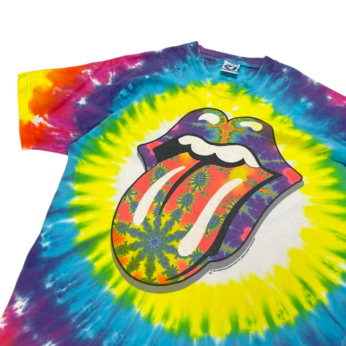 VINTAGE SINGLE STITCHED ROLLING STONE TIE DYE SHIRT (XL)