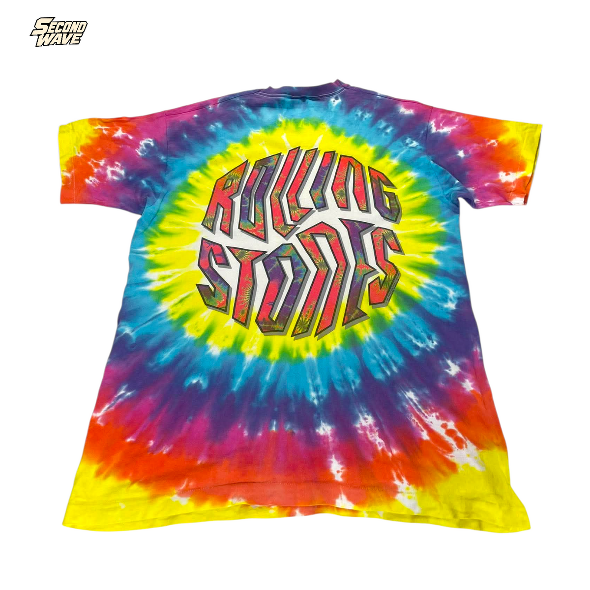 VINTAGE SINGLE STITCHED ROLLING STONE TIE DYE SHIRT (XL)