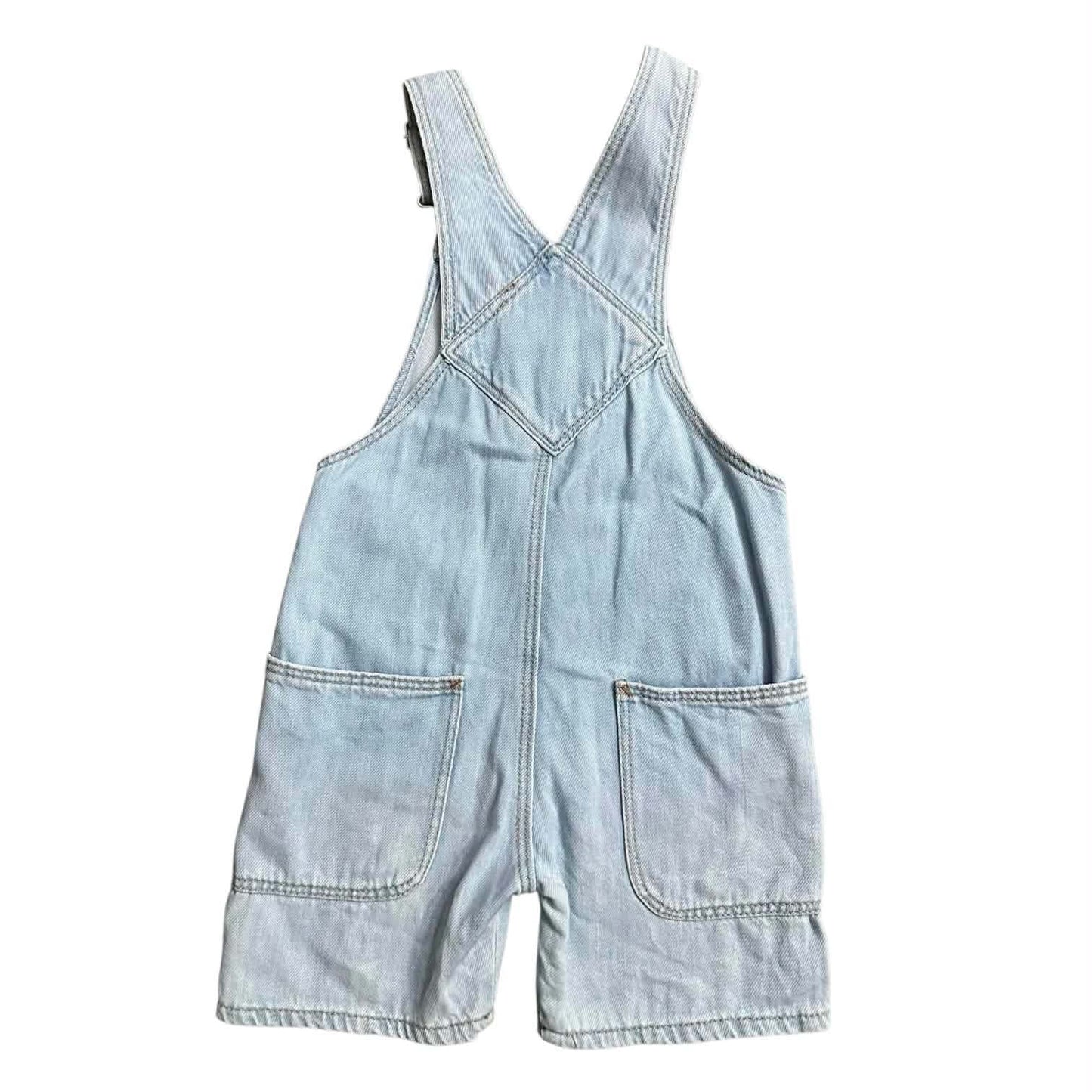 ZARA LIGHT BLUE DENIM DUNGAREES (3-4YRS)