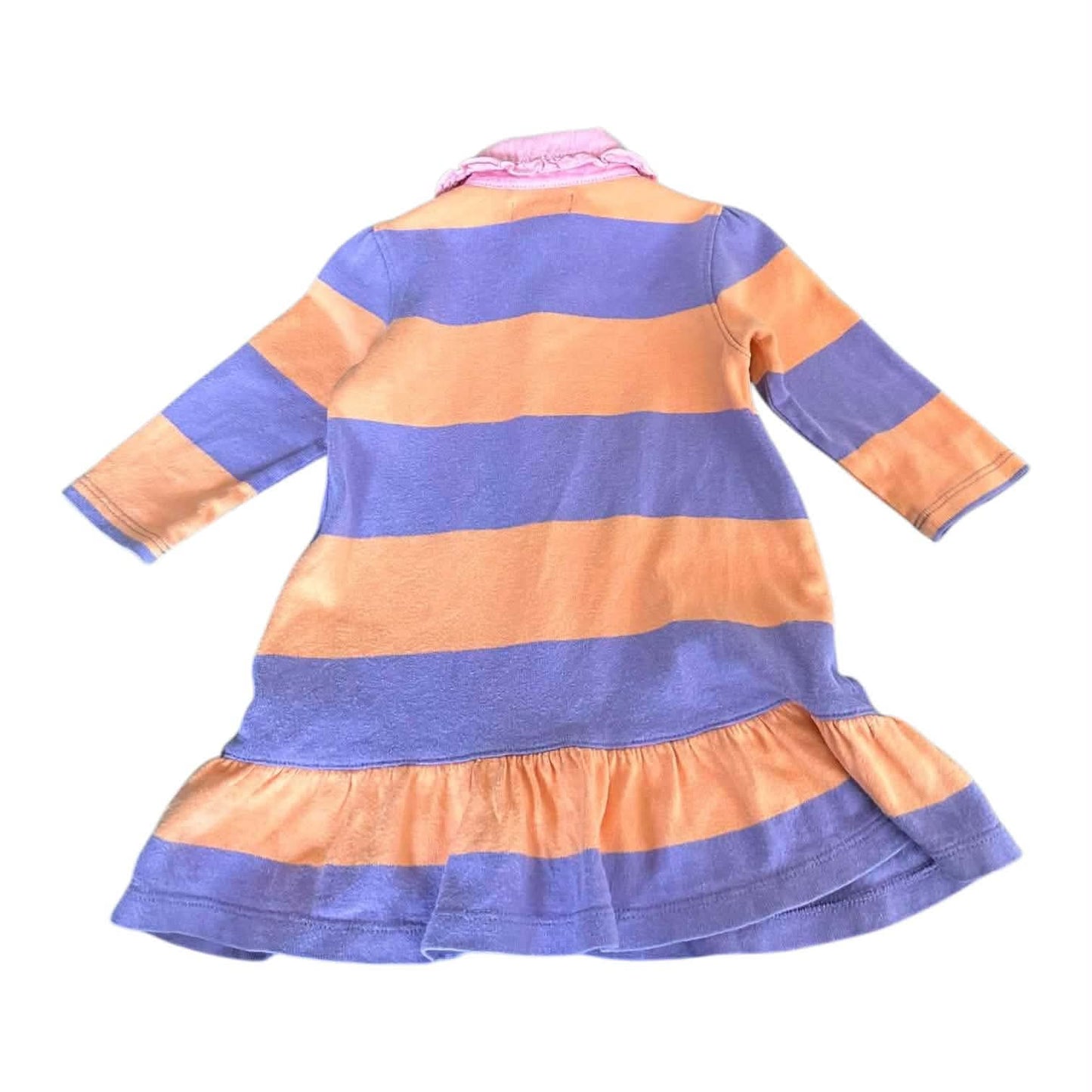 RALPH LAUREN MULTICOLOURED STRIPED BABY GIRL DRESS (9 MONTHS)