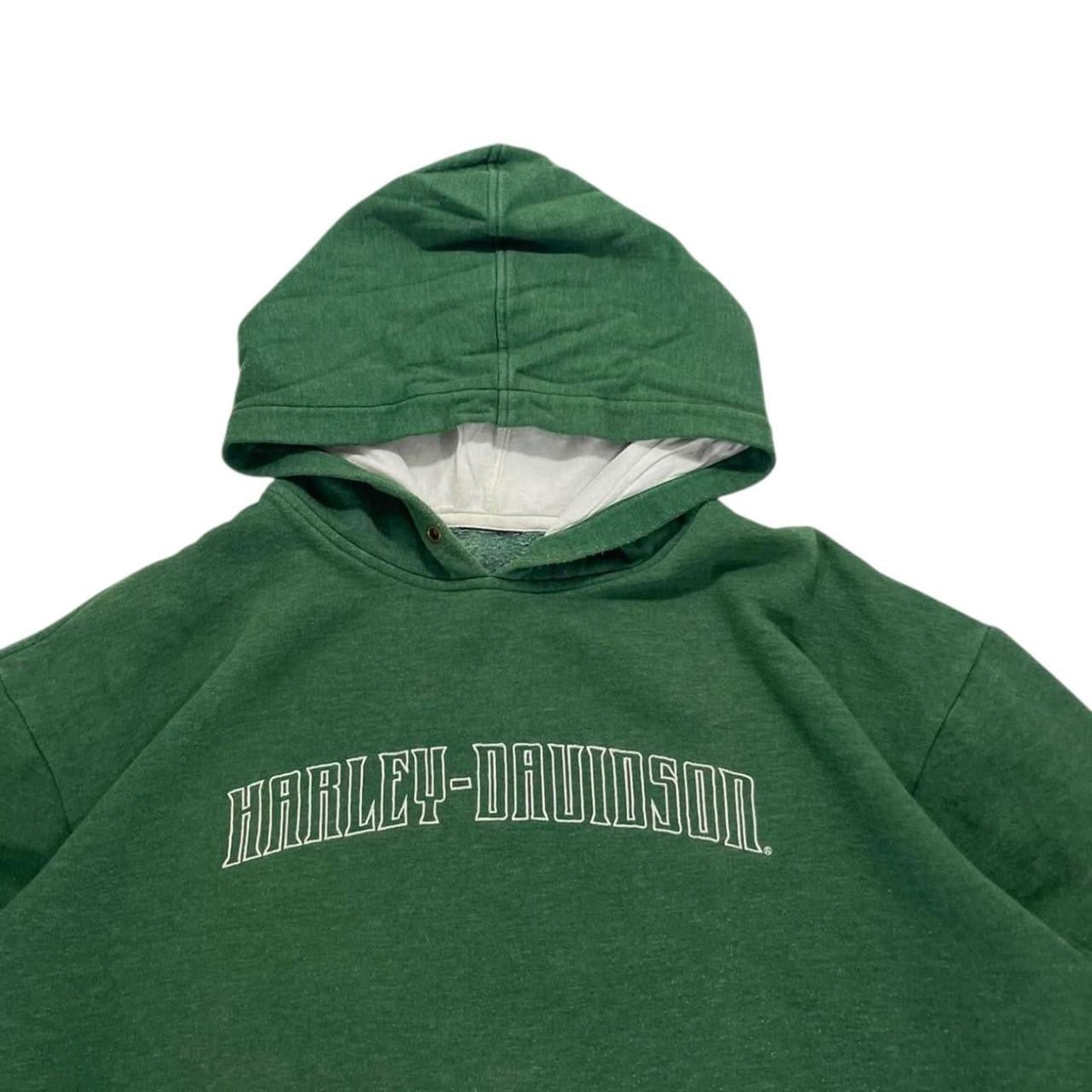 VINTAGE HARLEY DAVIDSON GREEN HOODIE (L-XL)
