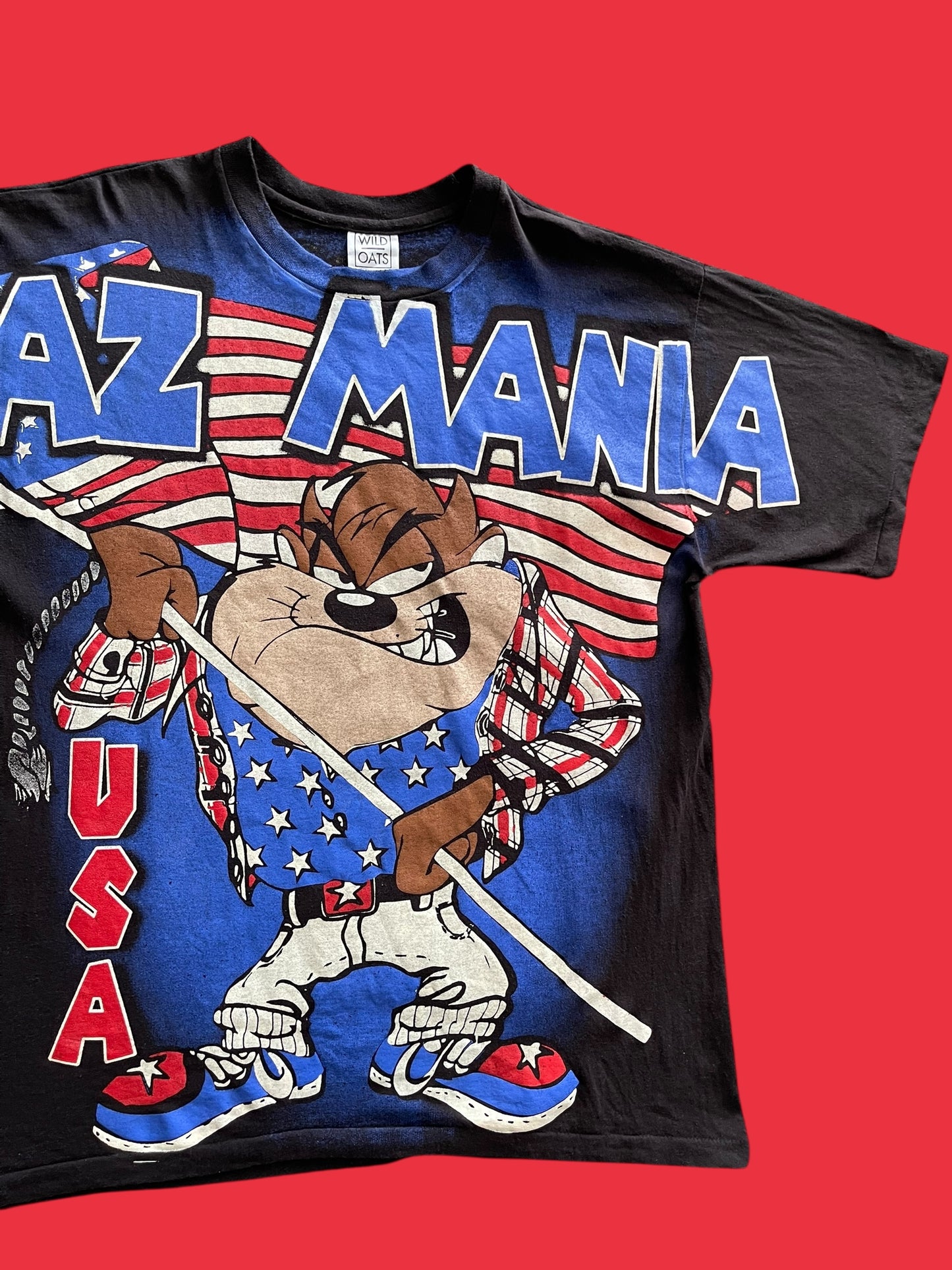 VINTAGE TAZ USA SINGLE STITCHED AOP SHIRT (XL)