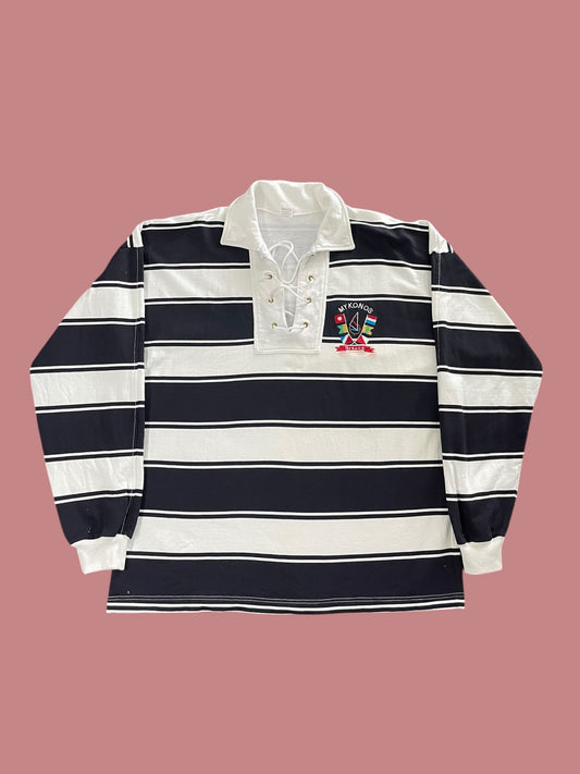 VINTAGE GREECE RUGBY POLO SHIRT (L)