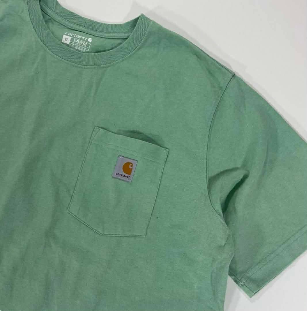 VINTAGE CARHARTT GREEN POCKET TEE (XL)
