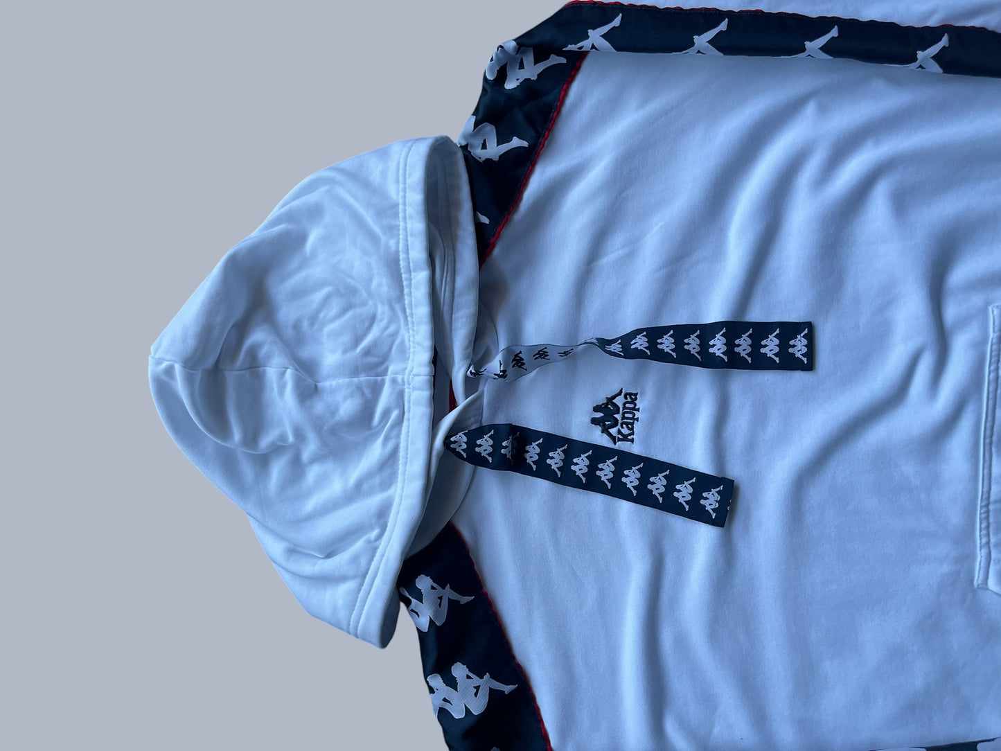 WHITE KAPPA TAPE HOODIE (M)