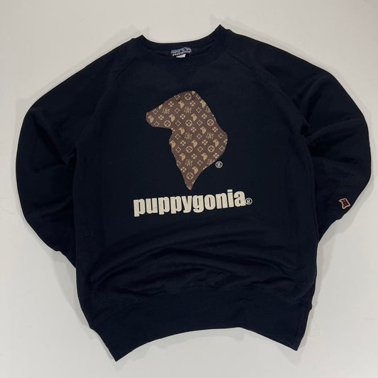 VINTAGE PUPPYGONIA BLACK CREWNECK SWEATSHIRT (M)