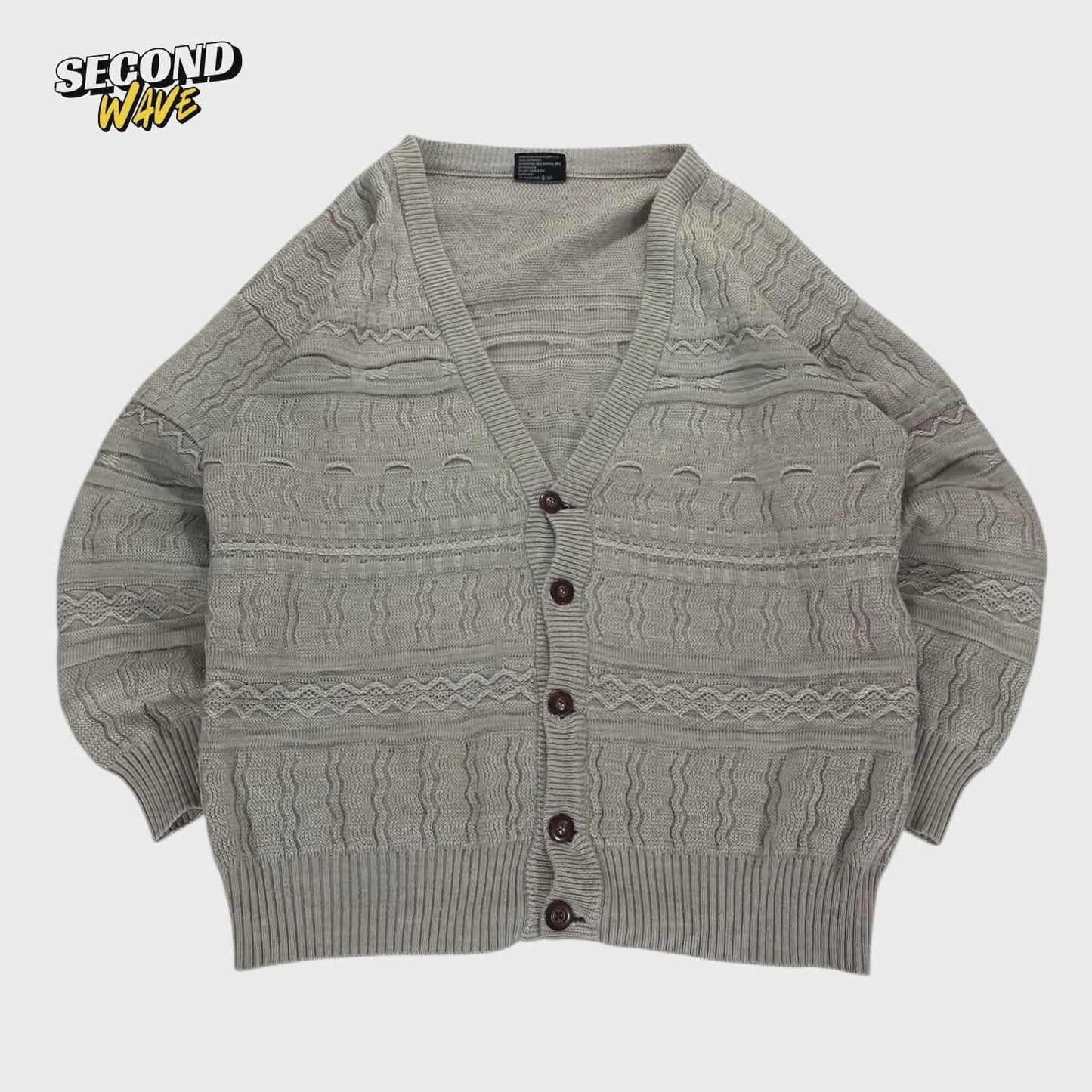 RAPP KNITWEAR GREY CARDIGAN (XL)