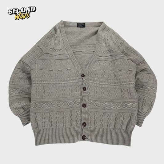 RAPP KNITWEAR GREY CARDIGAN (XL)
