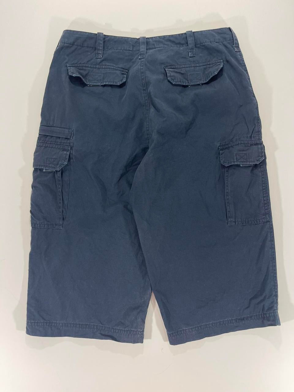 Y2K BARKERS NAVY CARGO SHORTS (32)