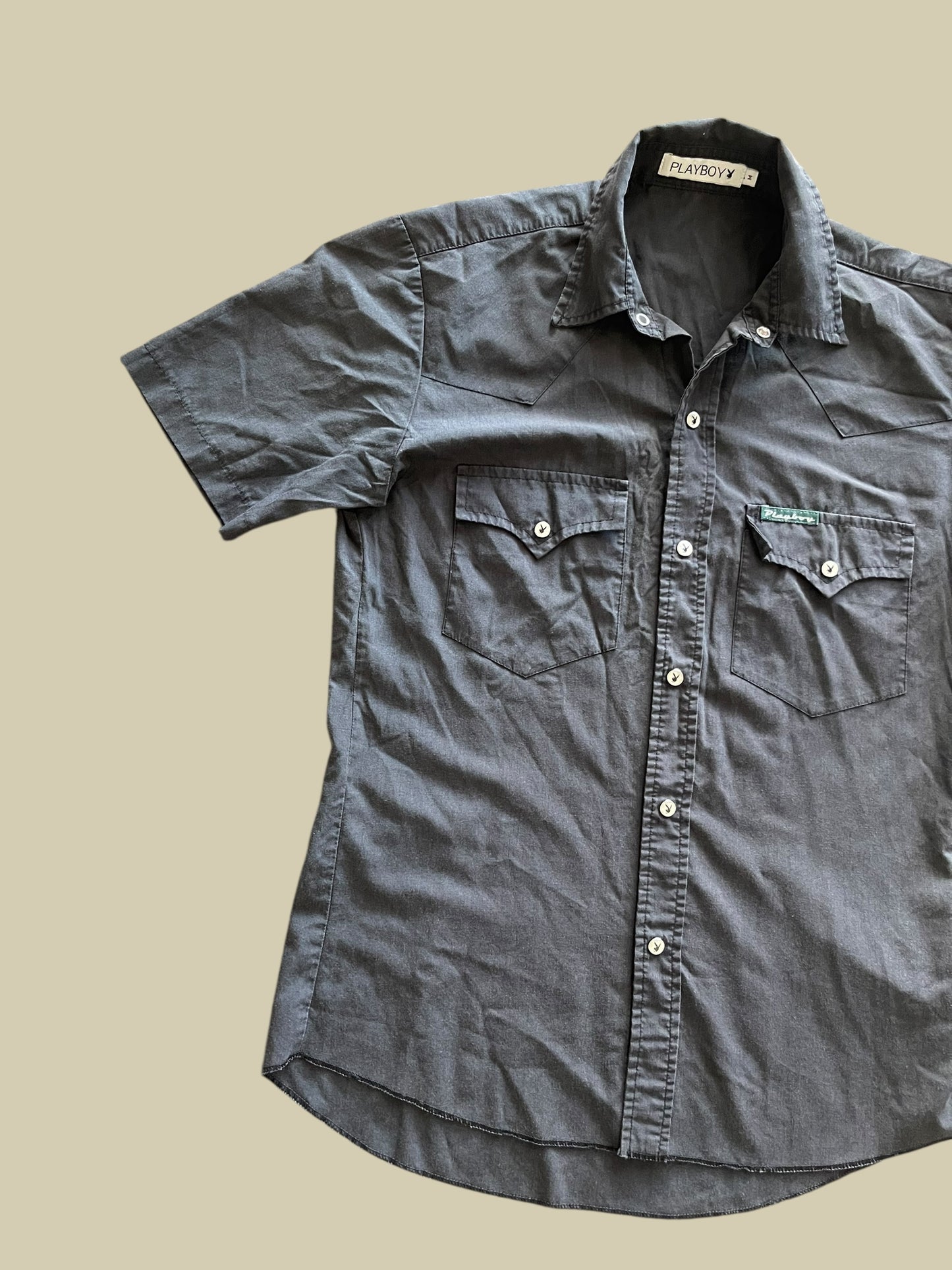 VINTAGE PLAYBOY BUTTON UP SHIRT (M)