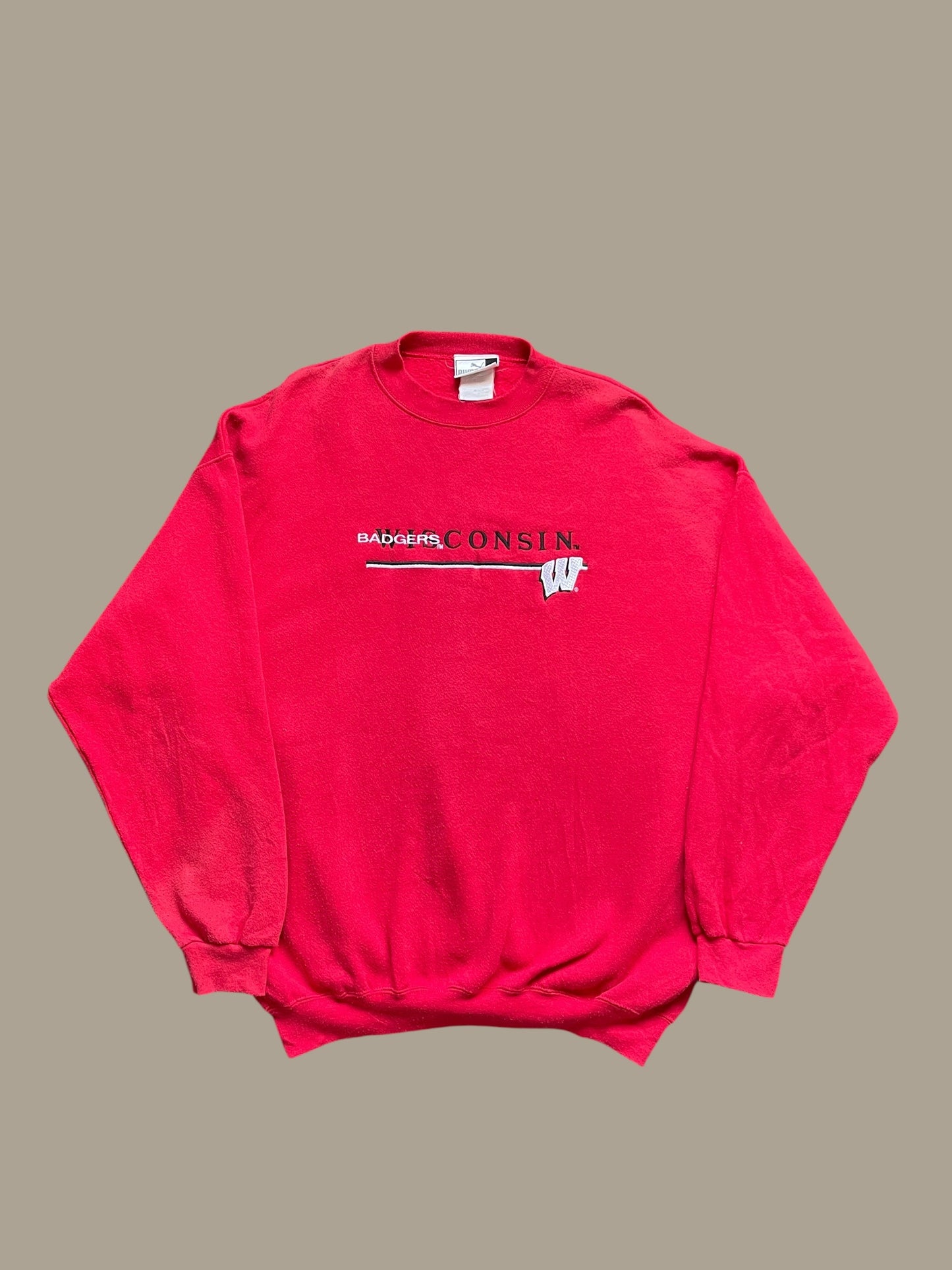 VINTAGE PUMA WISCONSIN BADGERS CREWNECK (XL)