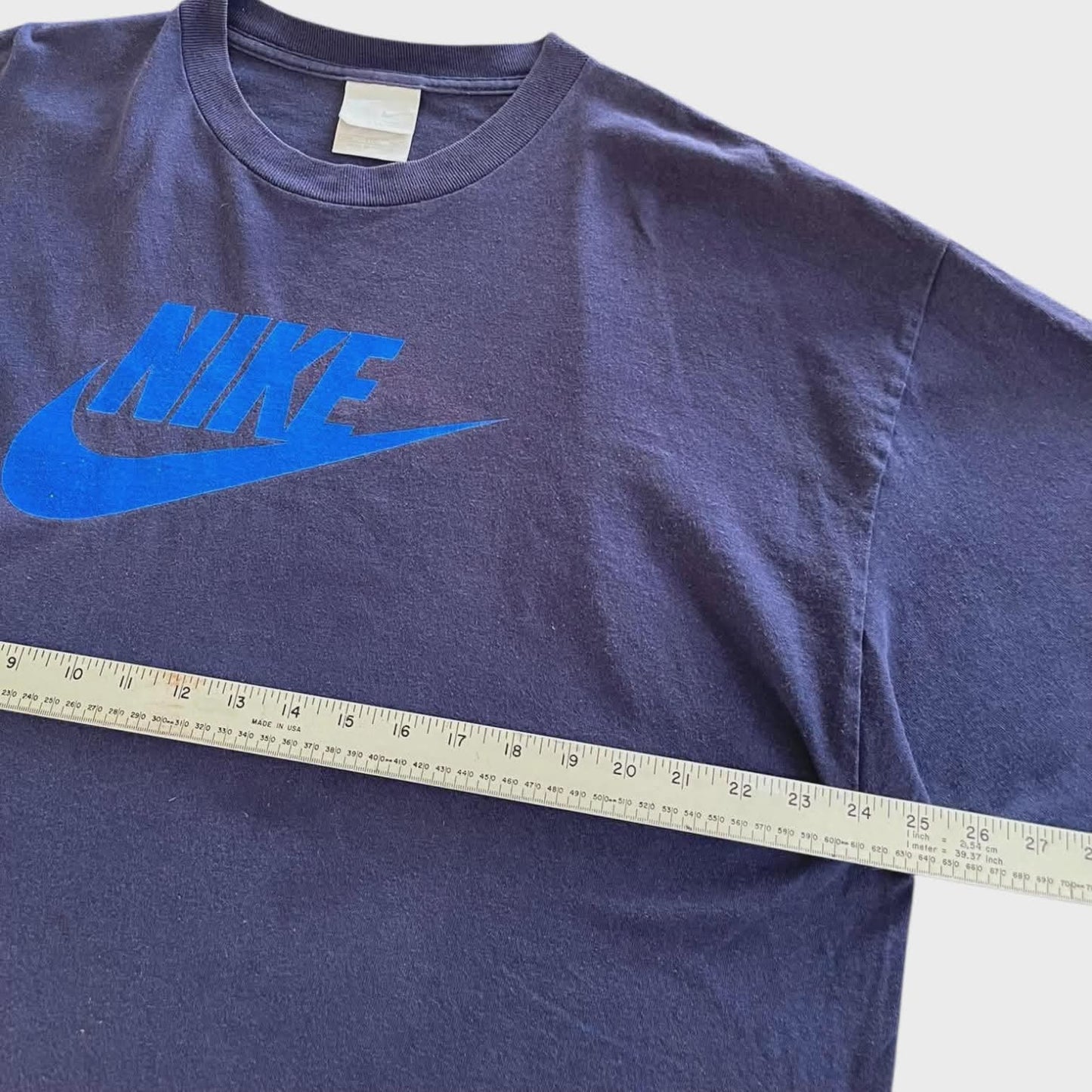 VINTAGE NIKE BLUE COTTON T-SHIRT (XXL)