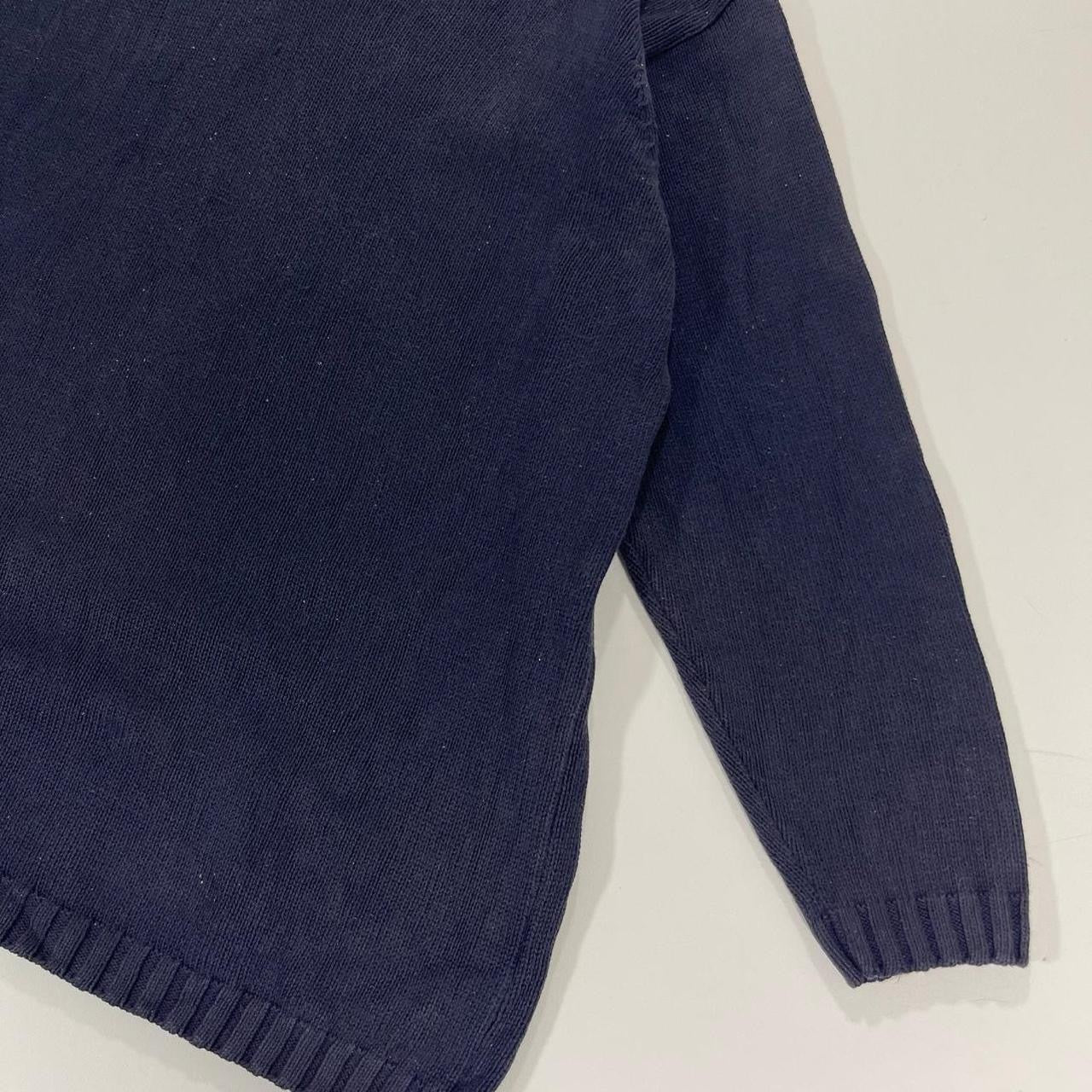 VINTAGE NAVY MARKS & SPENCER COTTON JUMPER (L)